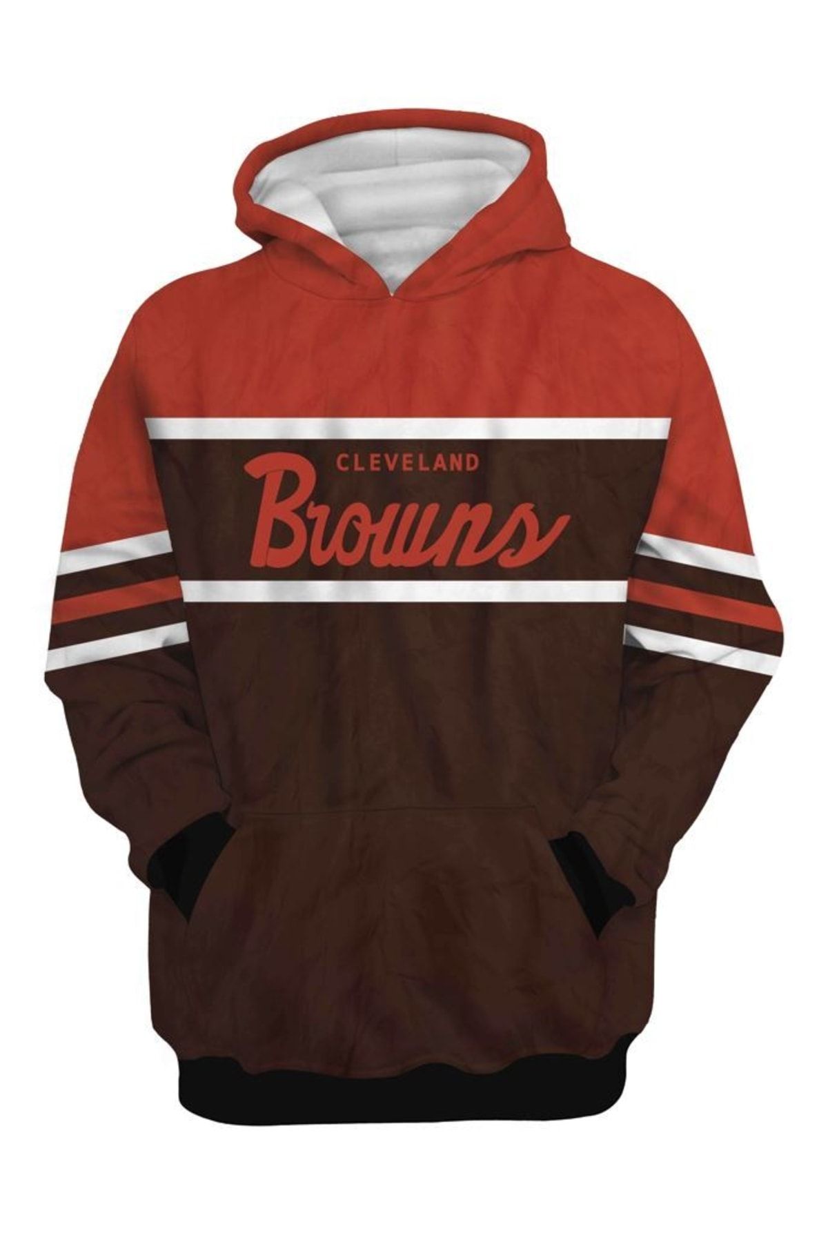 Usateamfans Cleveland Browns 3d Oversize Hoodie