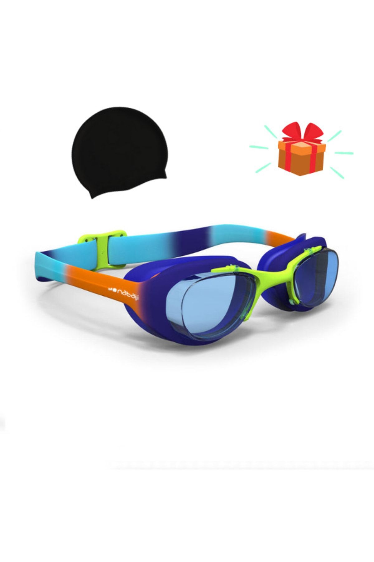 Decathlon - Yüzücü Gözlüğü S Boy Şeffaf Camlar Ince Yüzler Için Buğu Yapmaz Bone Hediye