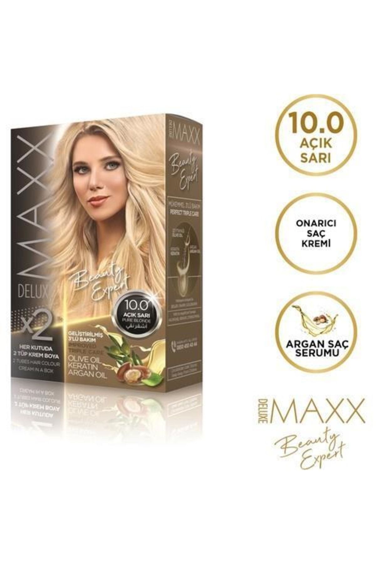 MAXX DELUXE Saç Boyası 10.0 Açık Sarı