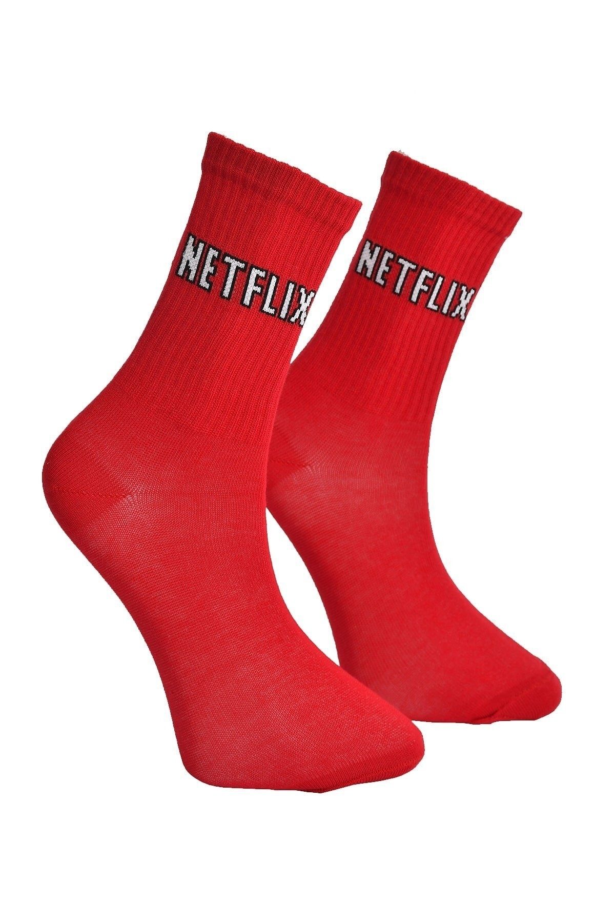 Lukas Unisex Netflix Kırmızı Çorap - Lksçrp18