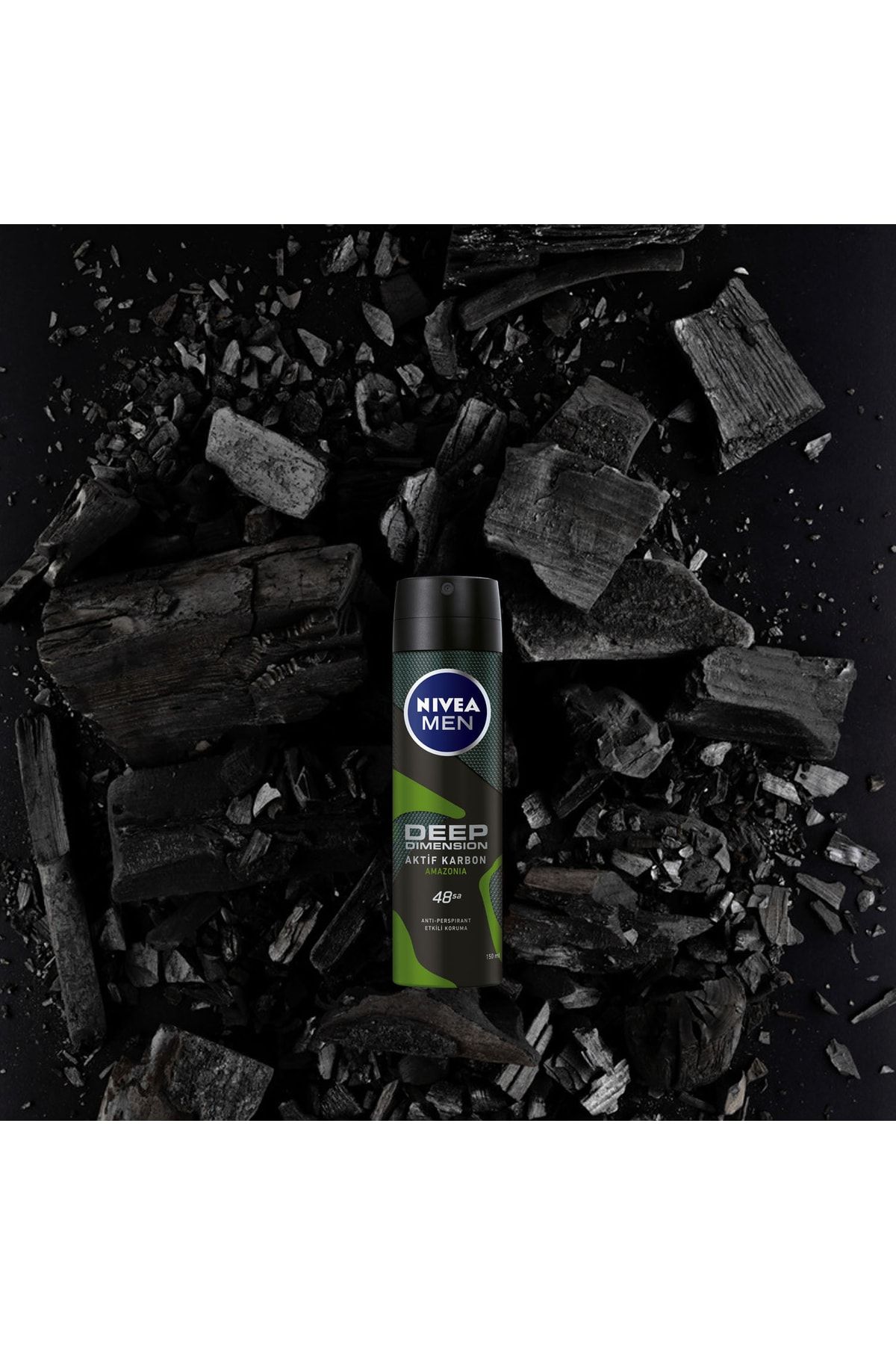Men Erkek Sprey Deodorant Deep Dimension Amazonia 150ml,48 Saat Anti-perspirant Koruma_3