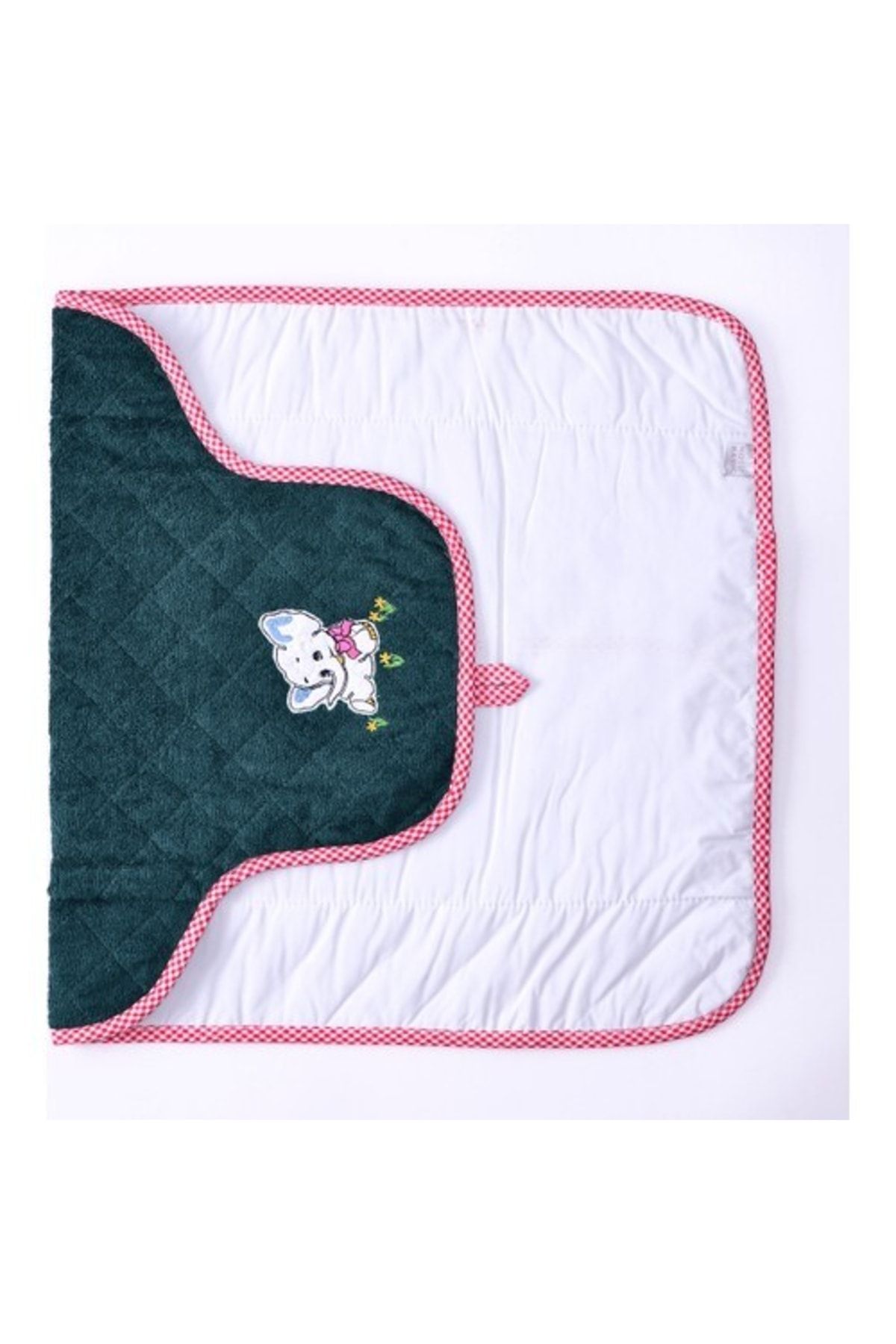 Tekstil Sepeti Bebek Alt Açma Minderi Bakım Pedi Sıvı Geçirmez Fil Yeşil Kırmızı