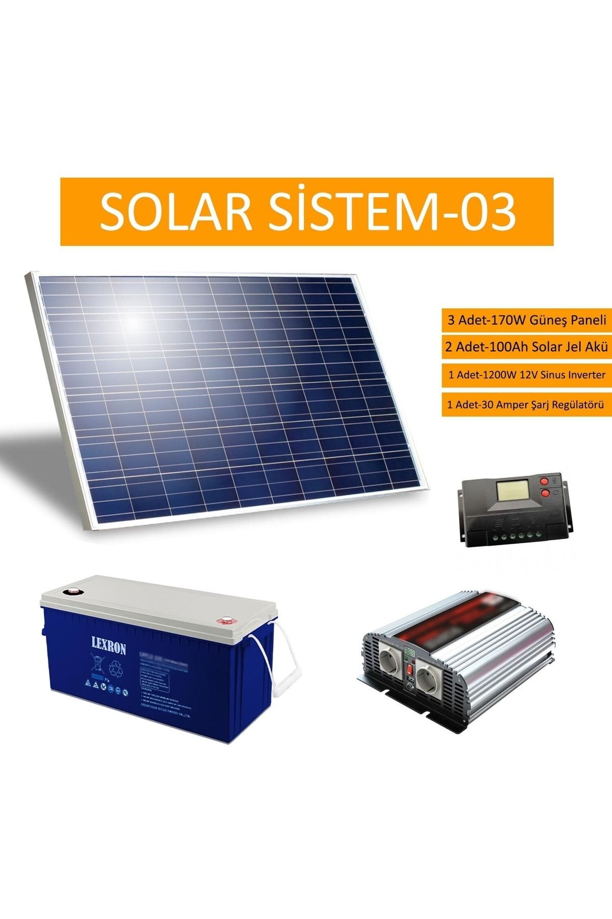 Genel Markalar Güneş Enerji Paneli Solar Paket 03