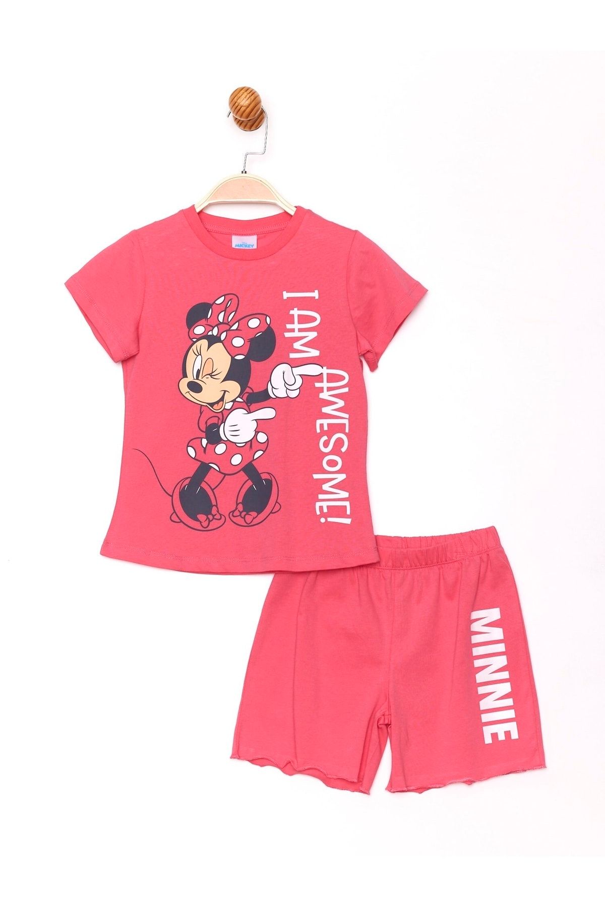 Mickey Mouse Minnie Mouse Lisanslı Kız Çocuk Ikili Takım