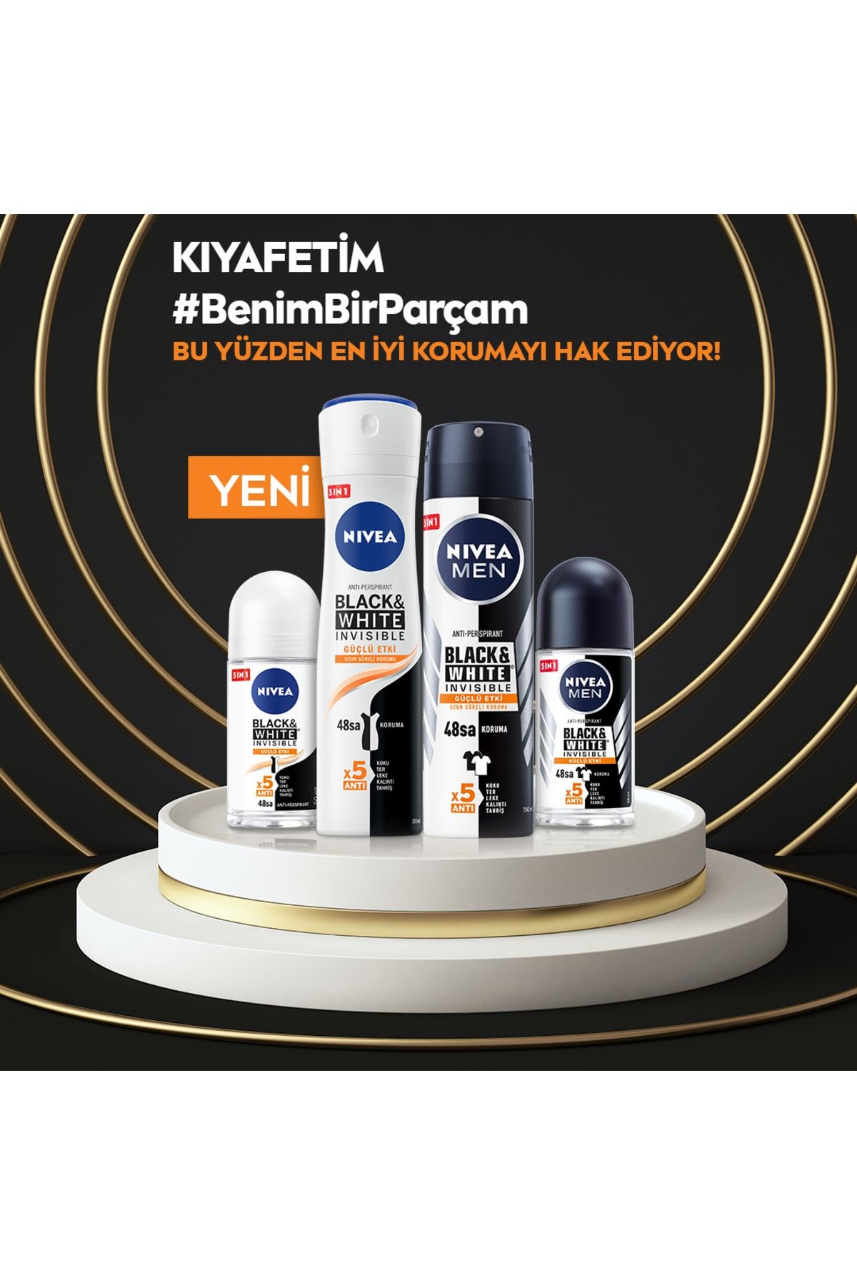 Kadın Sprey Deodorant Black & White Invisible Güçlü Etki 48 Saat Anti-perspirant Koruma 150ml_6