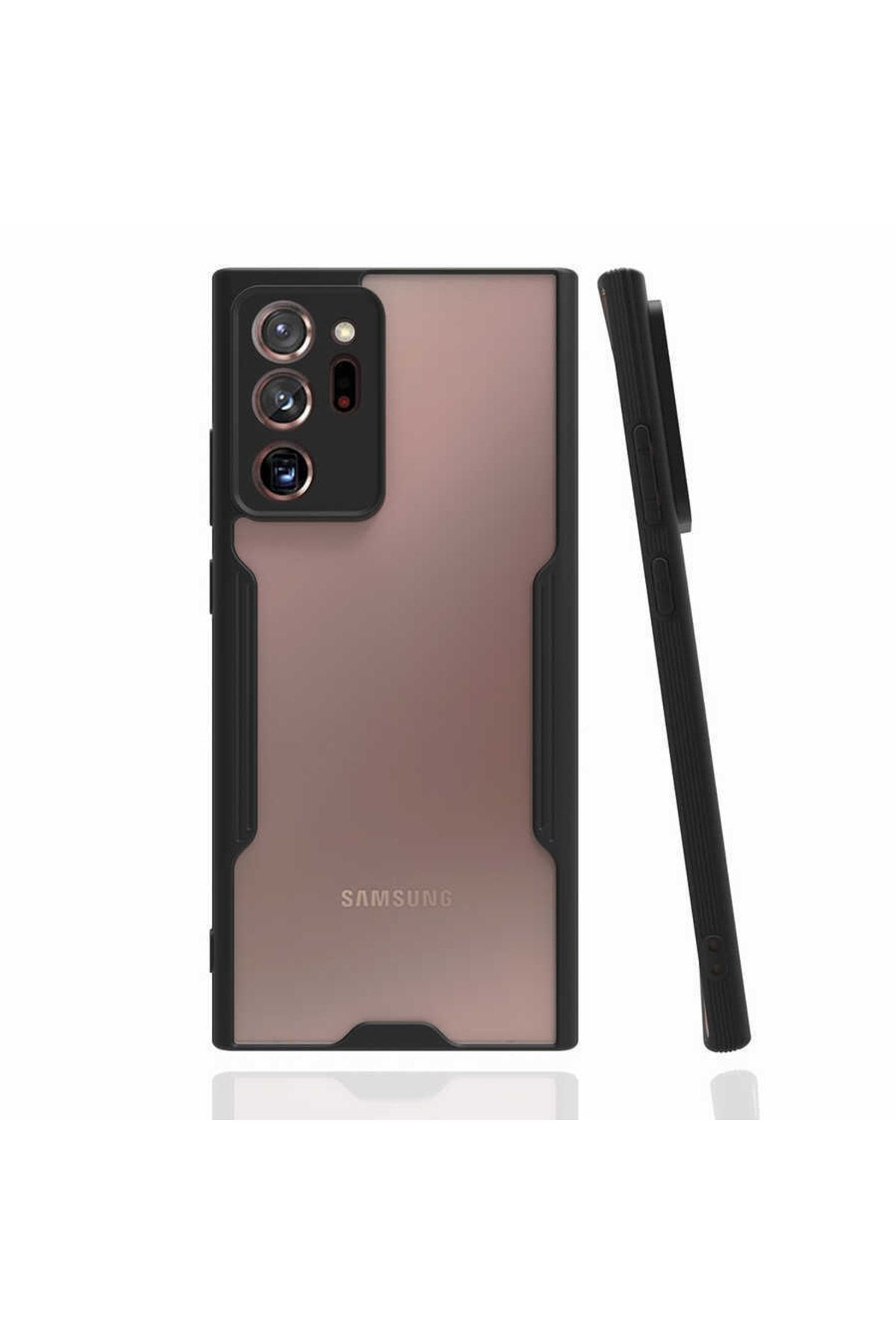 Fibaks Samsung Galaxy Note 20 Ultra Kılıf Kamera Korumalı Ultra Ince Buzlu Mat Renkli Parfe Silikon Kapak