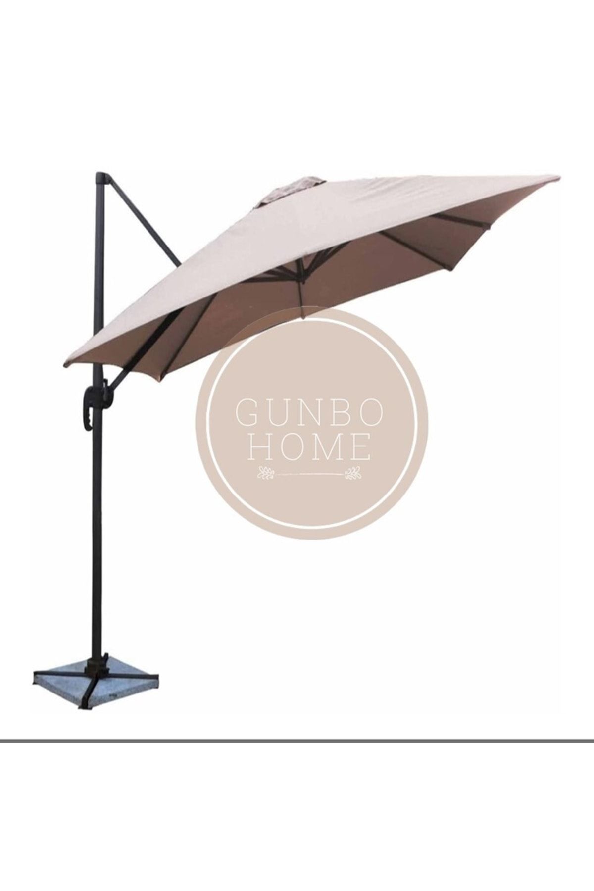 GUNBO HOME 3 X 3 Kare Dev Bahçe Şemsiyesi Tam Rpofesyonel Bahçe Şemsiyesi Teras Şemsiyesi Muz Şemsiye Ampul