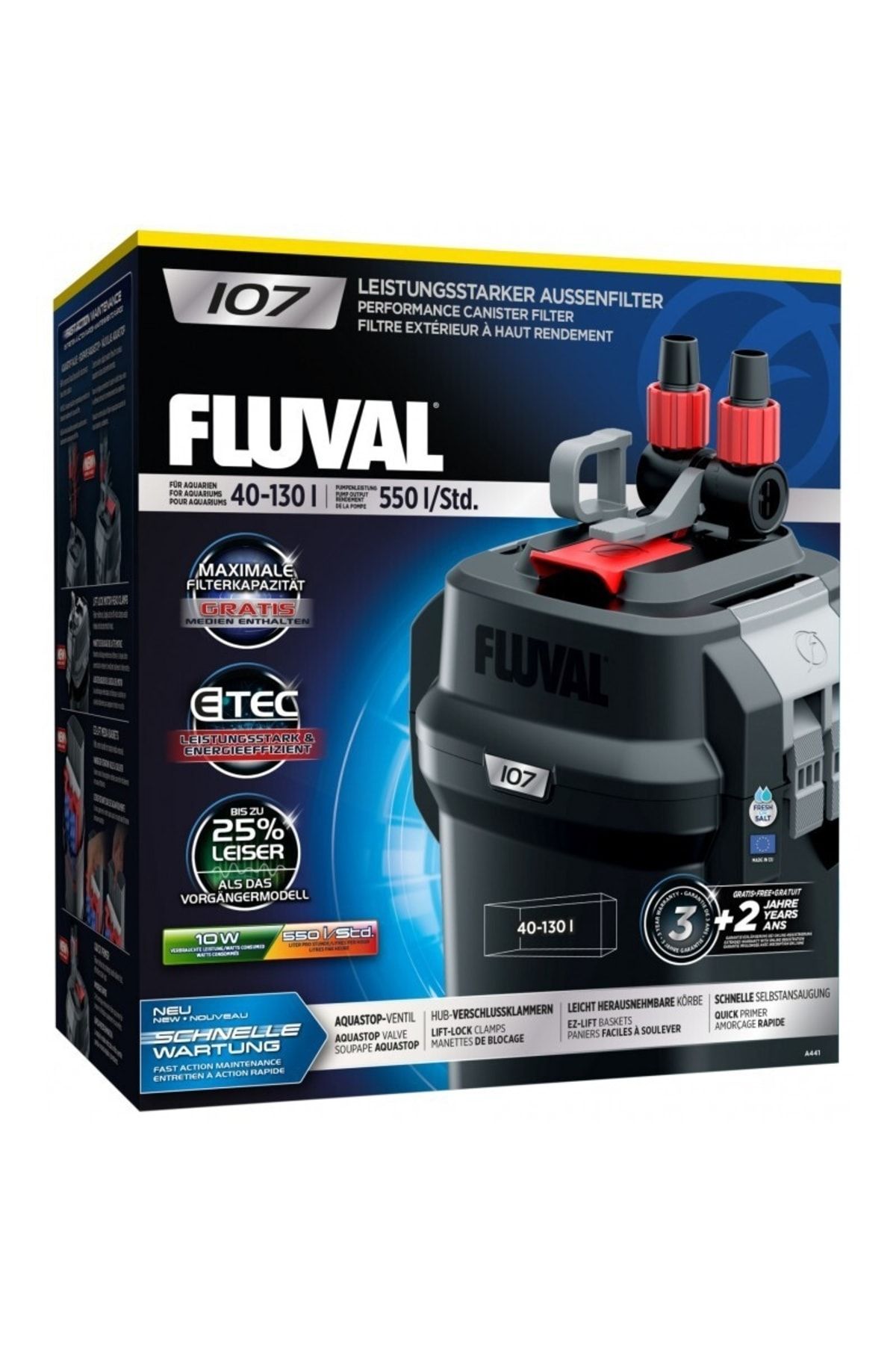 Fluval 107 Dış Filtre 550lt/saat