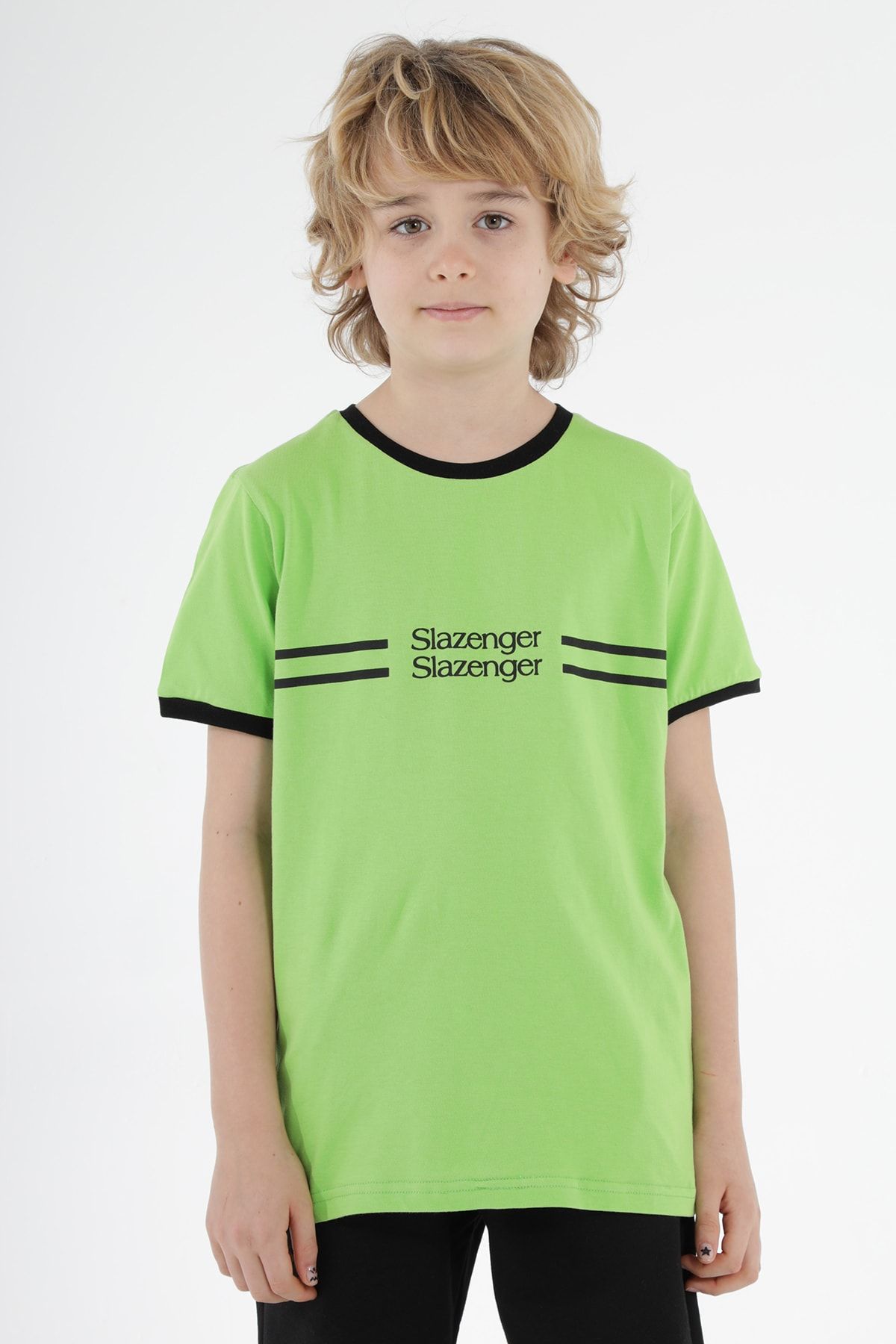 Slazenger Erkek Çocuk T-shirt Yeşil