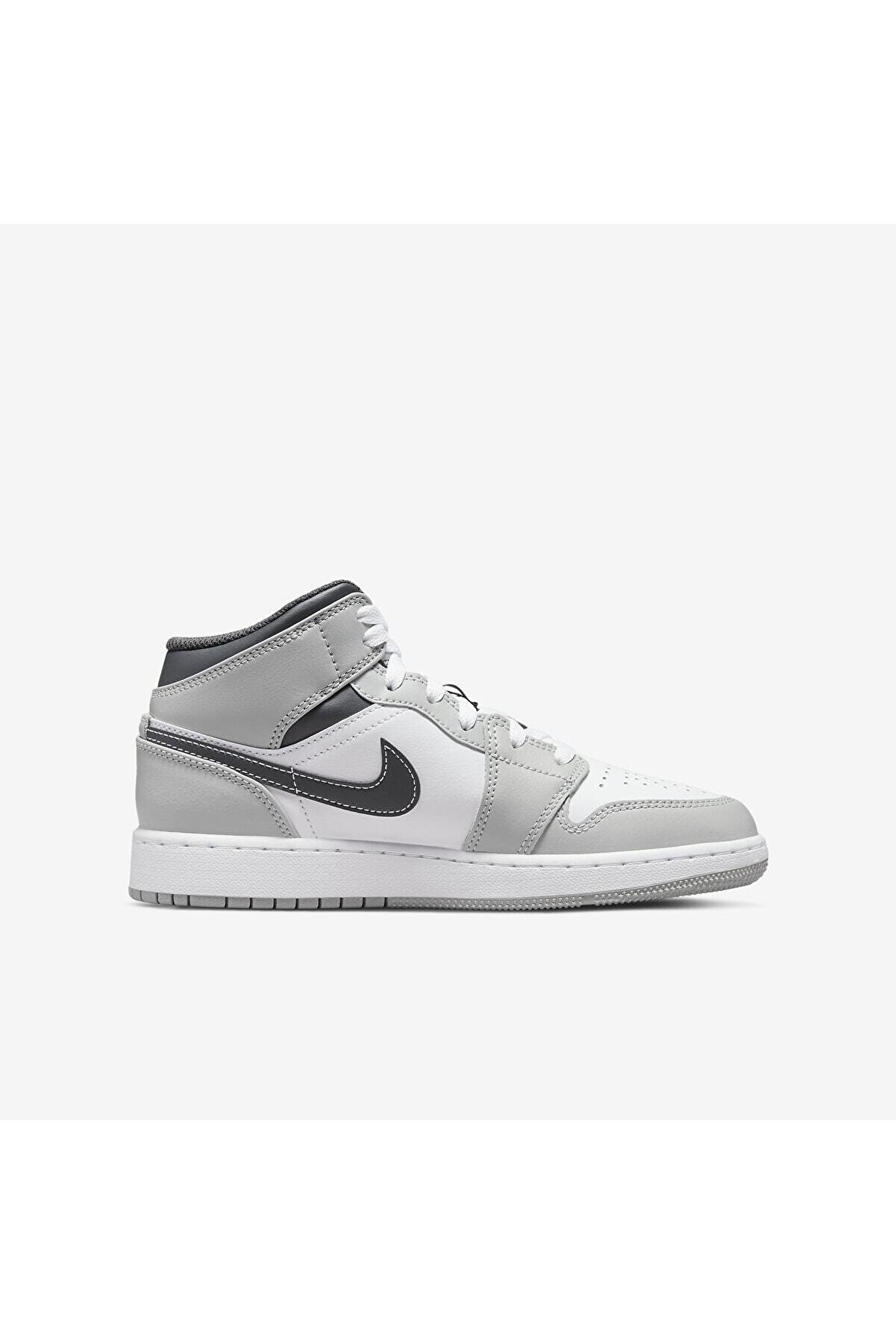 Nike Air Jordan 1 Mid Light Smoke Grey (gs) - 554725-078 FiyatÄ±, YorumlarÄ± - TRENDYOL