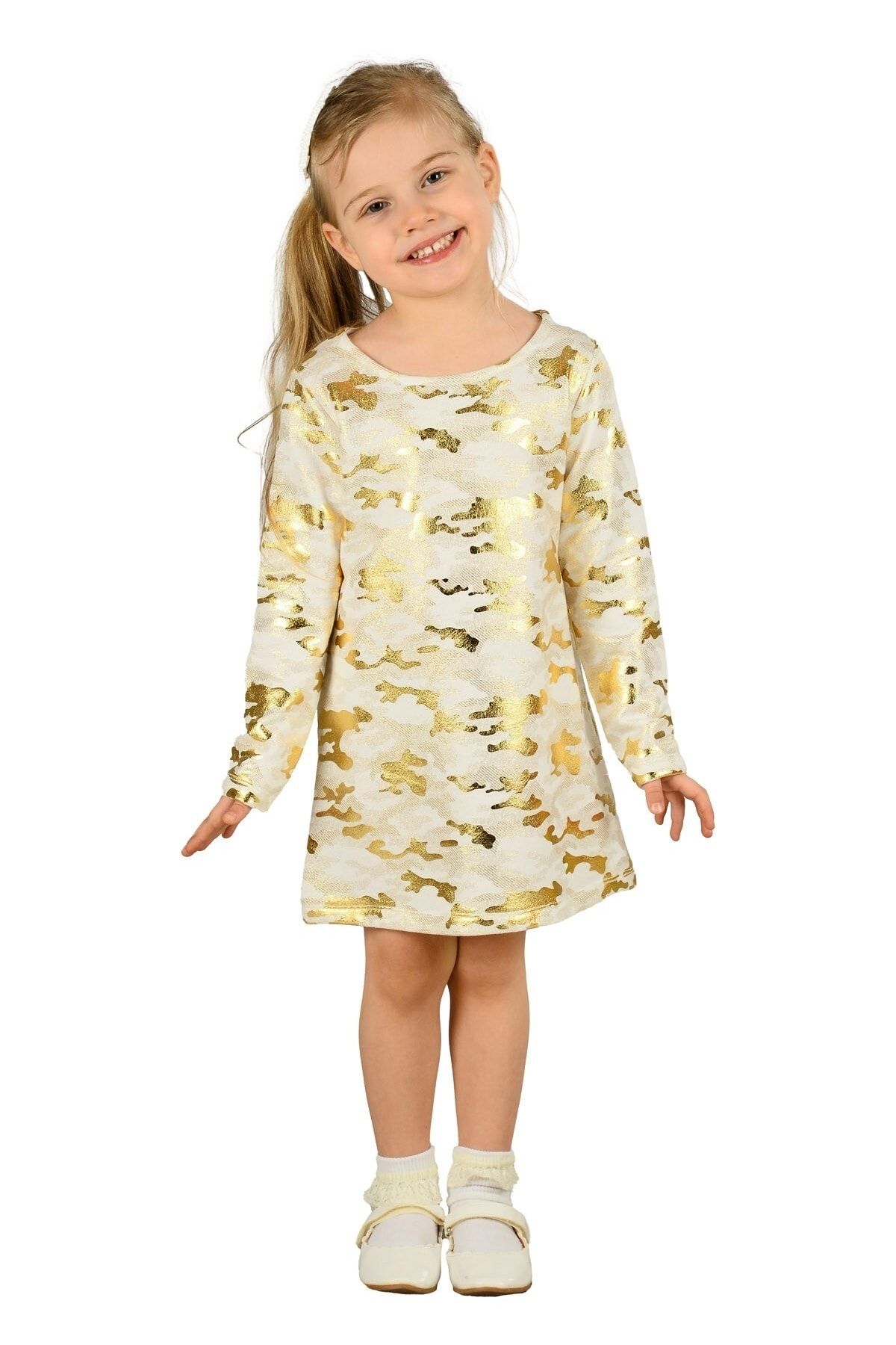 Silversun Sarı Renkli Kız Çocuk Örme Elbise-ek 218698 |silversun