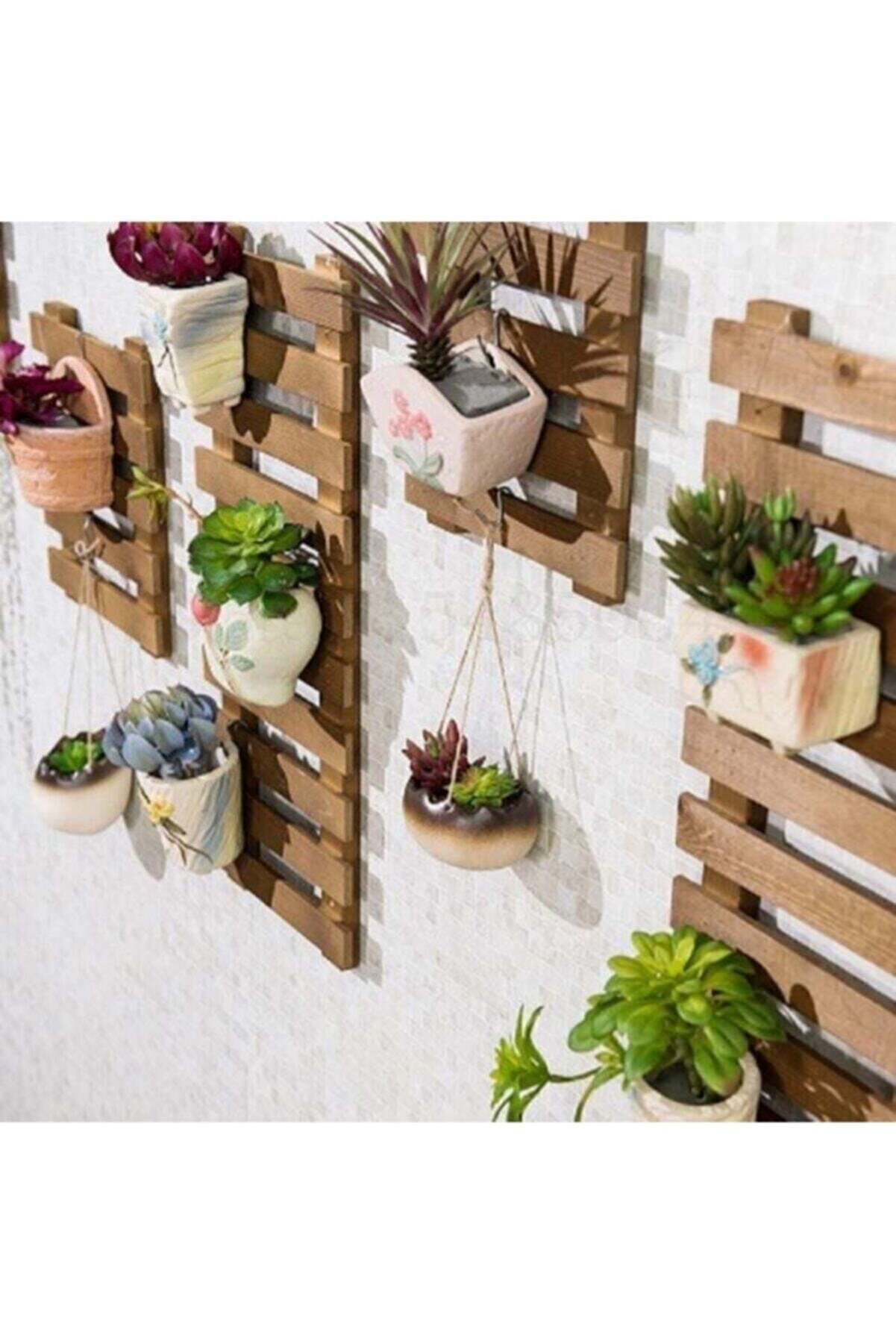 HoXeN Ahşap Dekoratif Duvar Çiçeklik Çit HoXeN Ahşap Dekoratif Duvar Çiçeklik Çit