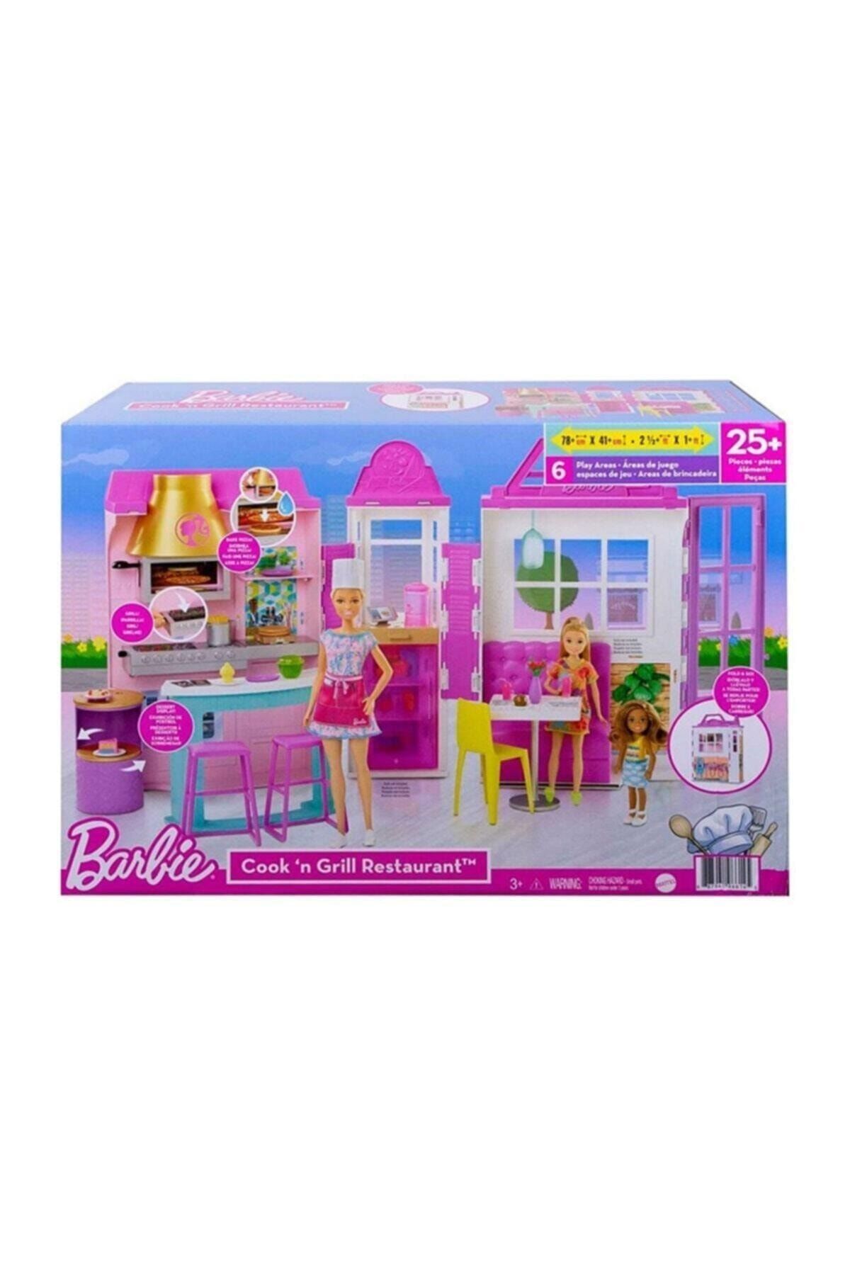 Barbie 'nin Restoranı Oyun Seti 30'dan Fazla Parçası Ve 6 Farklı Oyun Alanı Ile