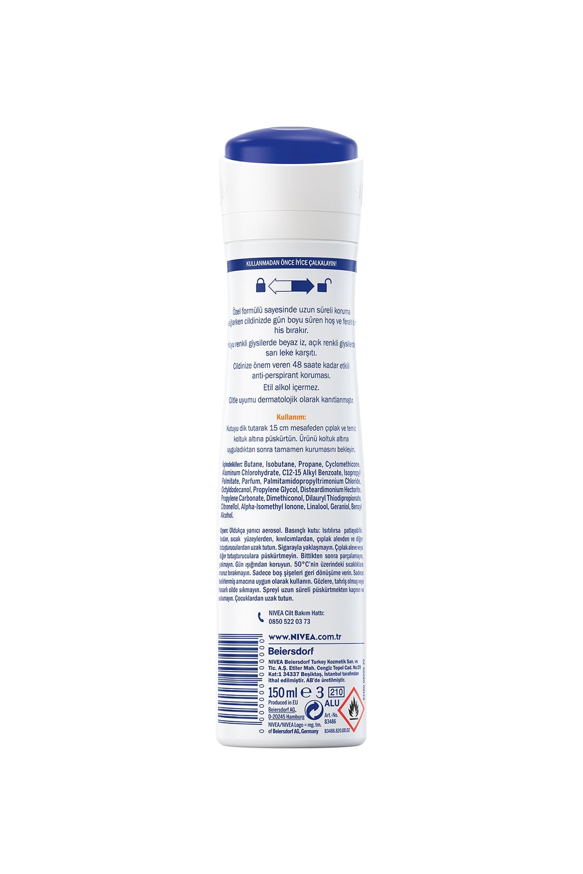 Kadın Sprey Deodorant Black & White Invisible Güçlü Etki 48 Saat Anti-perspirant Koruma 150ml_2