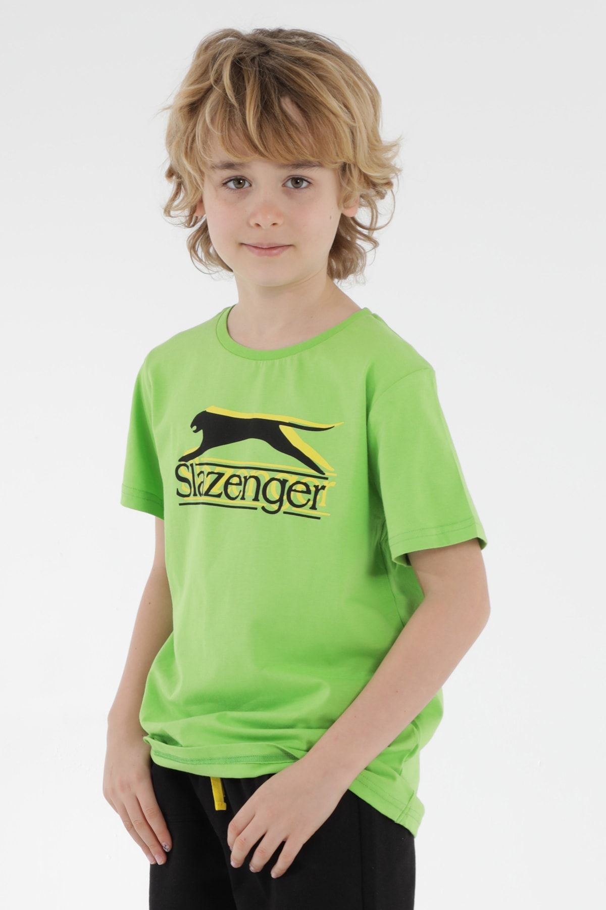 Slazenger Palle Erkek Çocuk T-shirt Yeşil