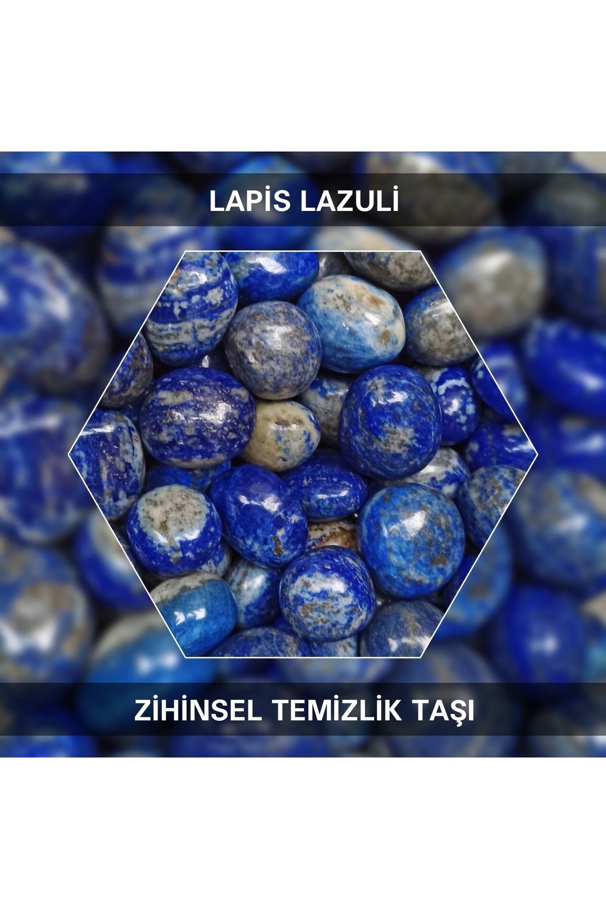 Sahi Aksesuar Zihinsel Temizlik Taşı Lapis Lazuli Doğal Taş Tamburlanmış Parça