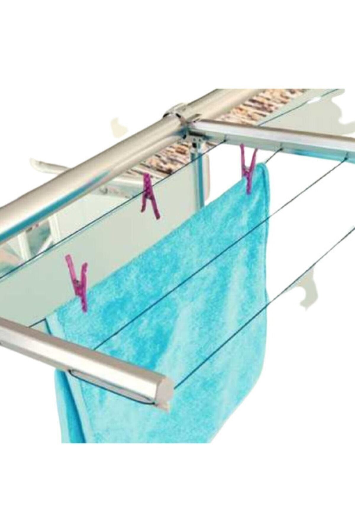 KURT HOME Alüminyum Balkon Çamaşırlık Kurutmalık Çamaşır Askısı Askılığı FUGBLKAS