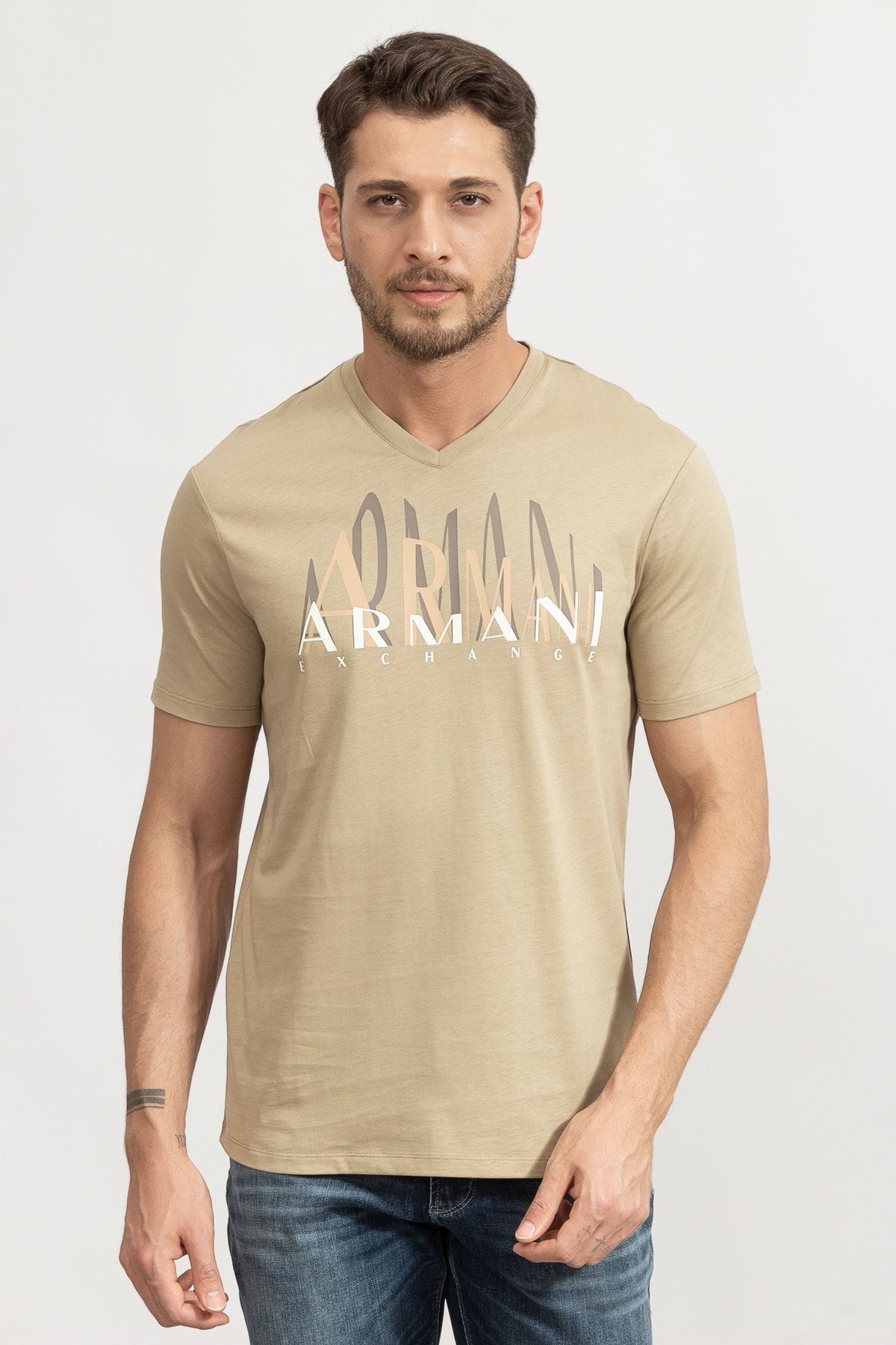 Armani Exchange Erkek V Yaka T-shirt3lztbqzj8tz