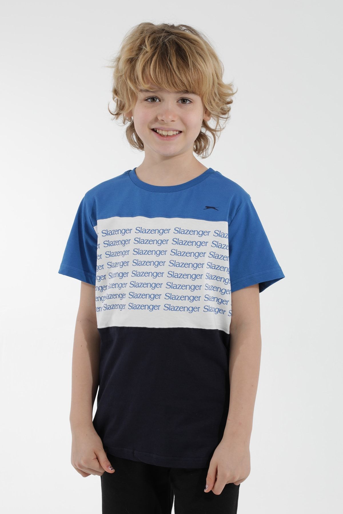 Slazenger Pars Erkek Çocuk T-shirt Saks Mavi