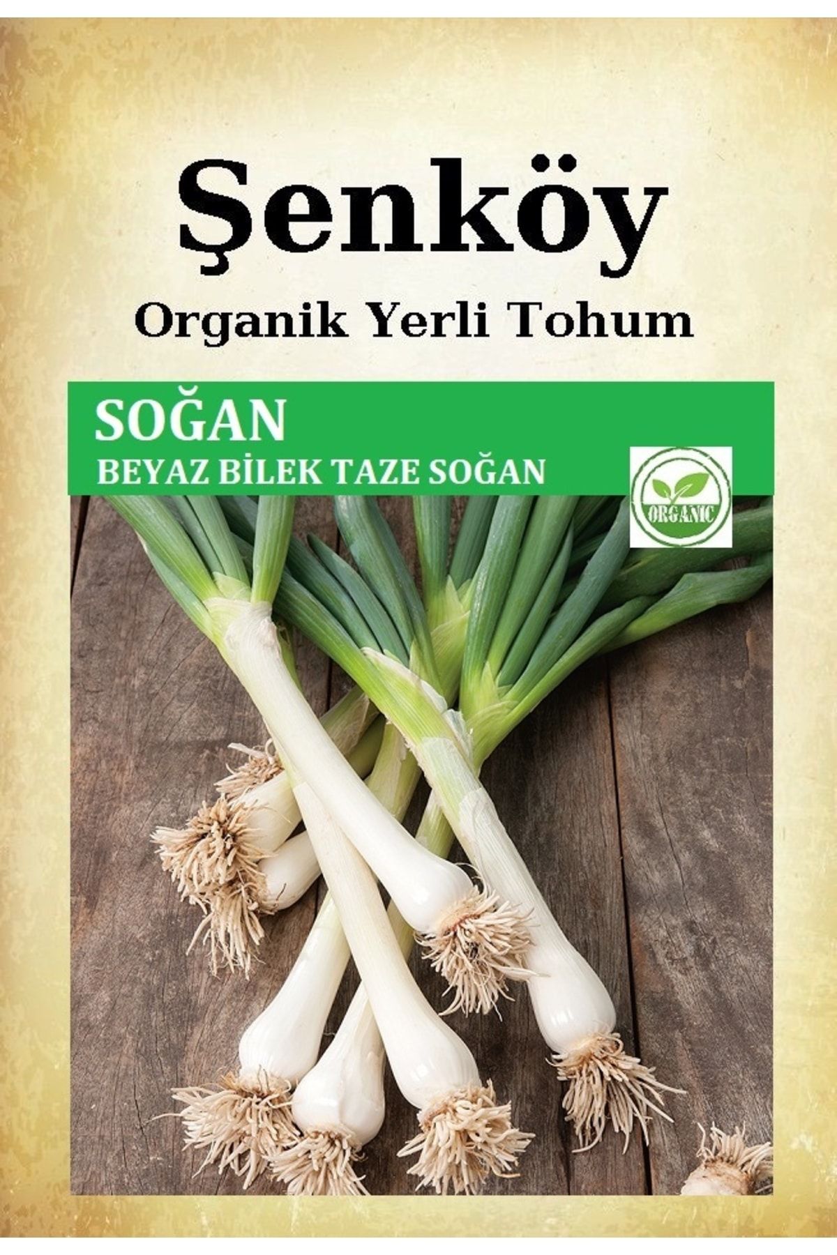 Şenköy Yerli Yeşil Soğan Tohumu Organik Ata Beyaz Bilek Taze Soğan Tohumu Paket 10 Gr 3000 Adet