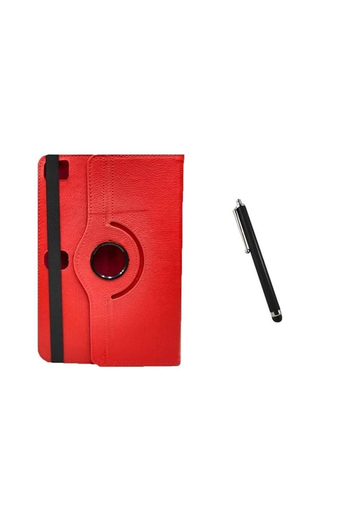 AYVAZAKSESUAR Ultrapad T108-ıp54 Kılıf Dönebilen Standlı Kancalı Kamera Yeri Uyumlu Tablet Kılıfı+dokunmatik Kalem