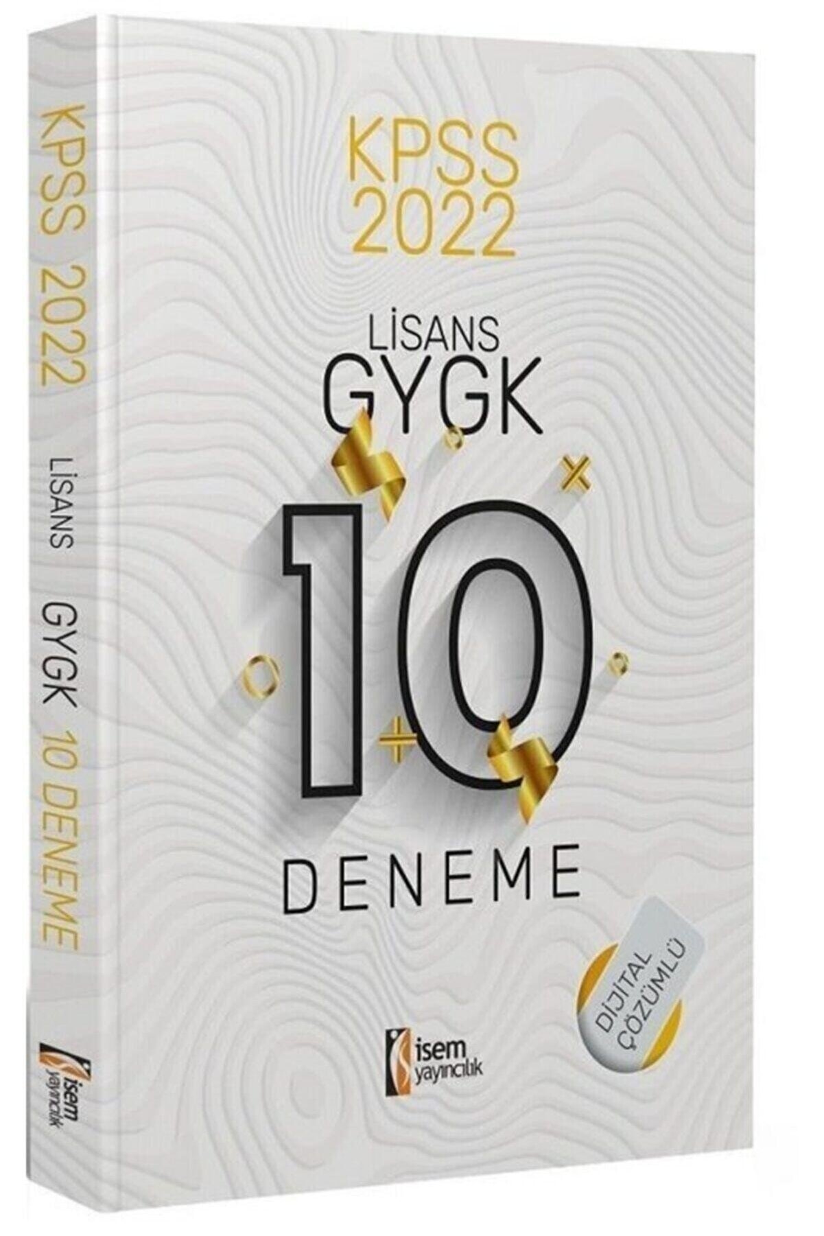 İsem Yayınları Isem 2022 Kpss Genel Yetenek Genel Kültür Lisans 10 Deneme Dijital Çözümlü
