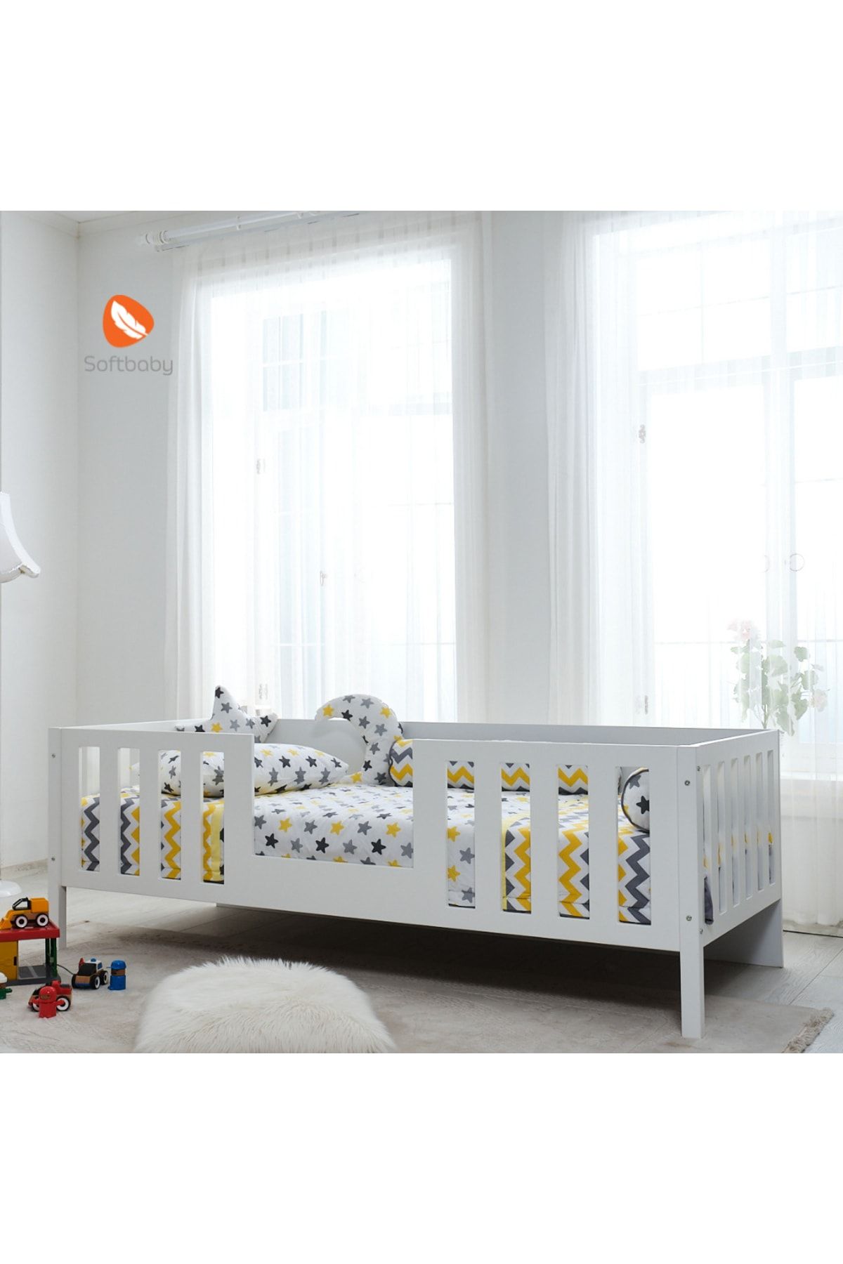 SOFT BABY TEKSTİL Stella Eko Yellow Montessori Uyku Seti