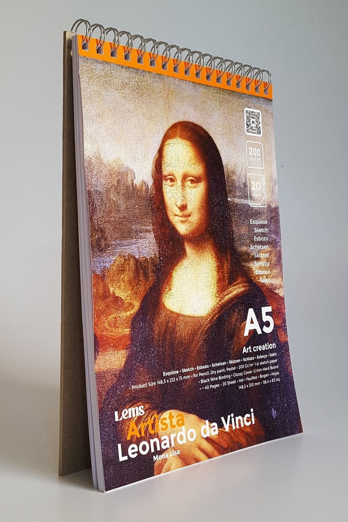 Lemsstudio Artısta - Mona Lisa 200 Gr/m² A5 Mukavva Sketchbook Eskiz Defteri