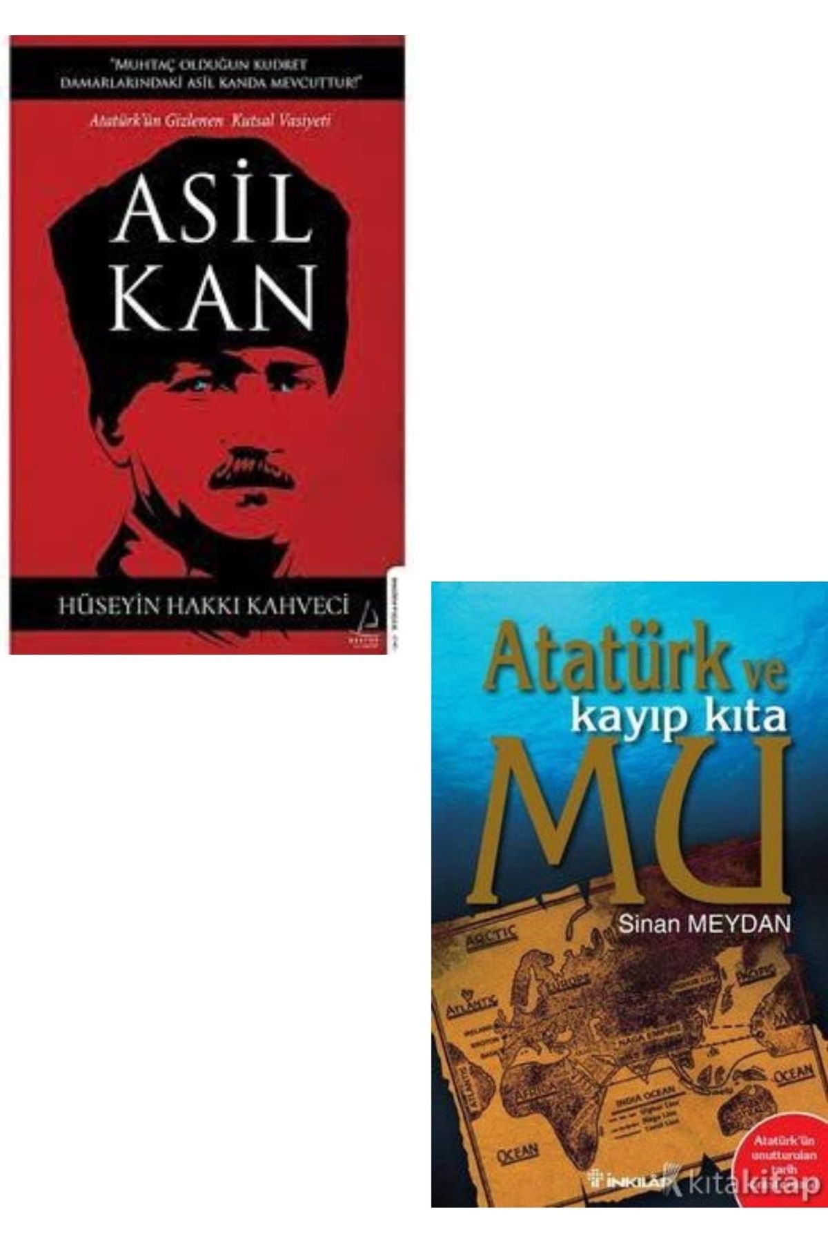 ÖZ KİTAP Atatürk Ve Kayıp Kıta Mu - Asil Kan - Hüseyin Hakkı Kahveci - Sinan Meydan 2 Kitap Set