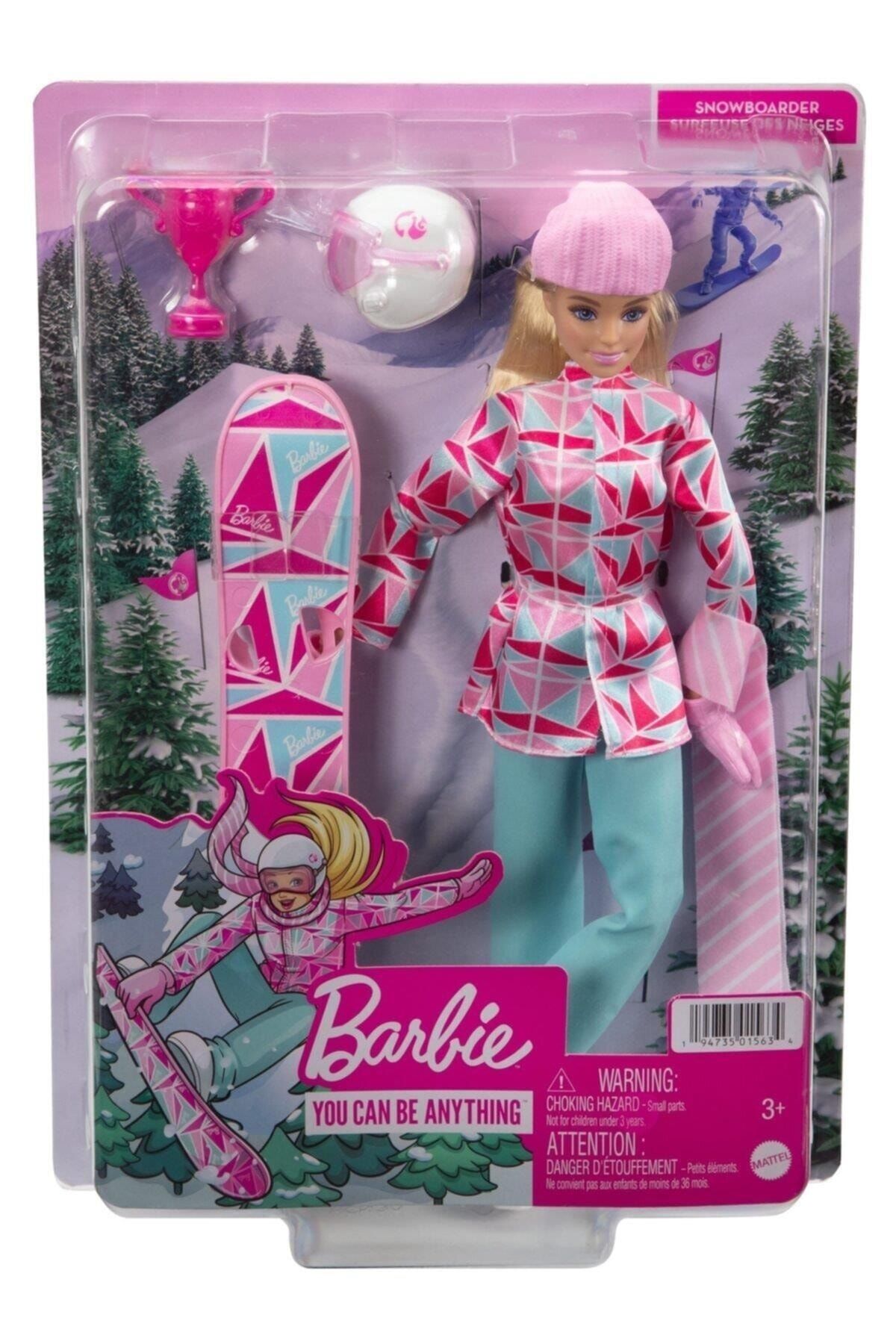 Barbie Snowboard Sporcusu Bebek 30 Cm