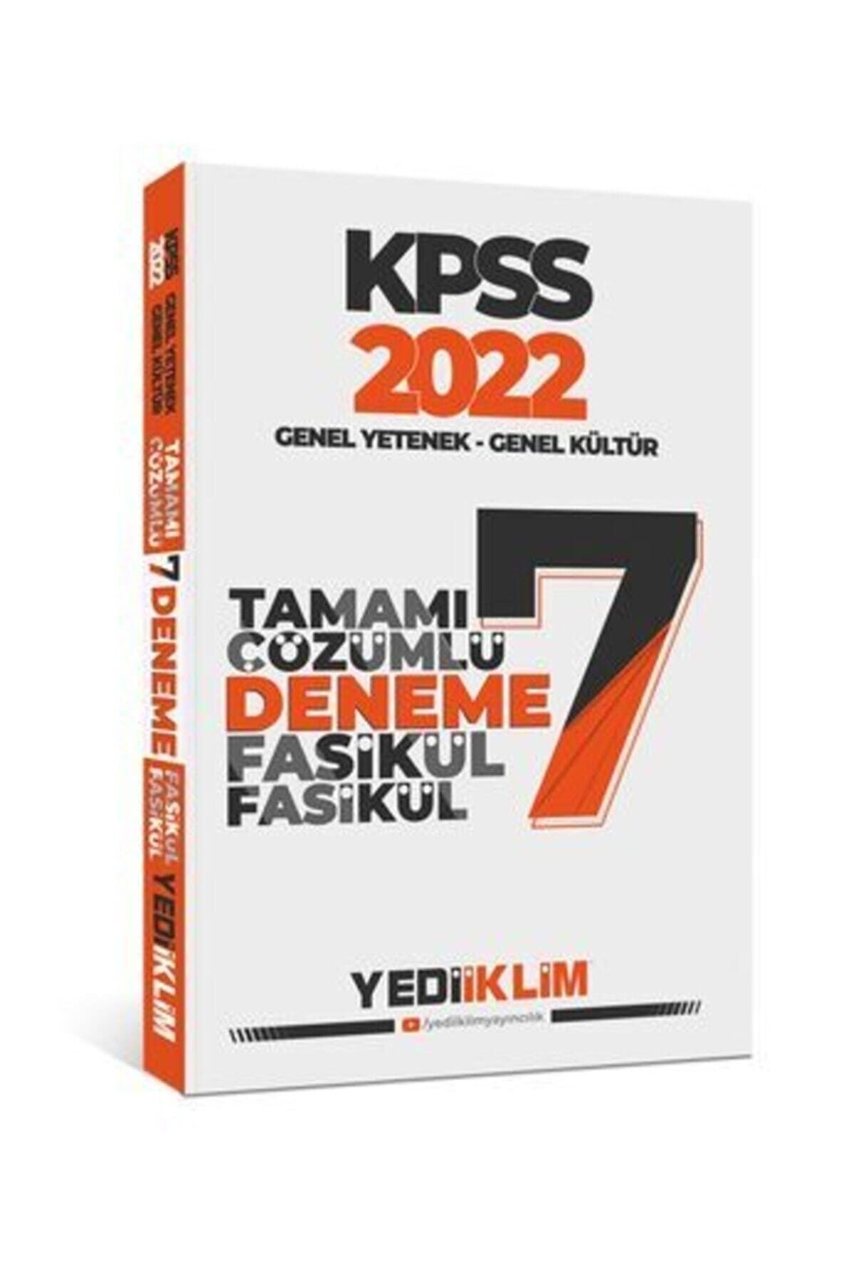 Yediiklim Yayınları 2022 Kpss Gy-gk Tamamı Çözümlü 7 Fasikül Deneme