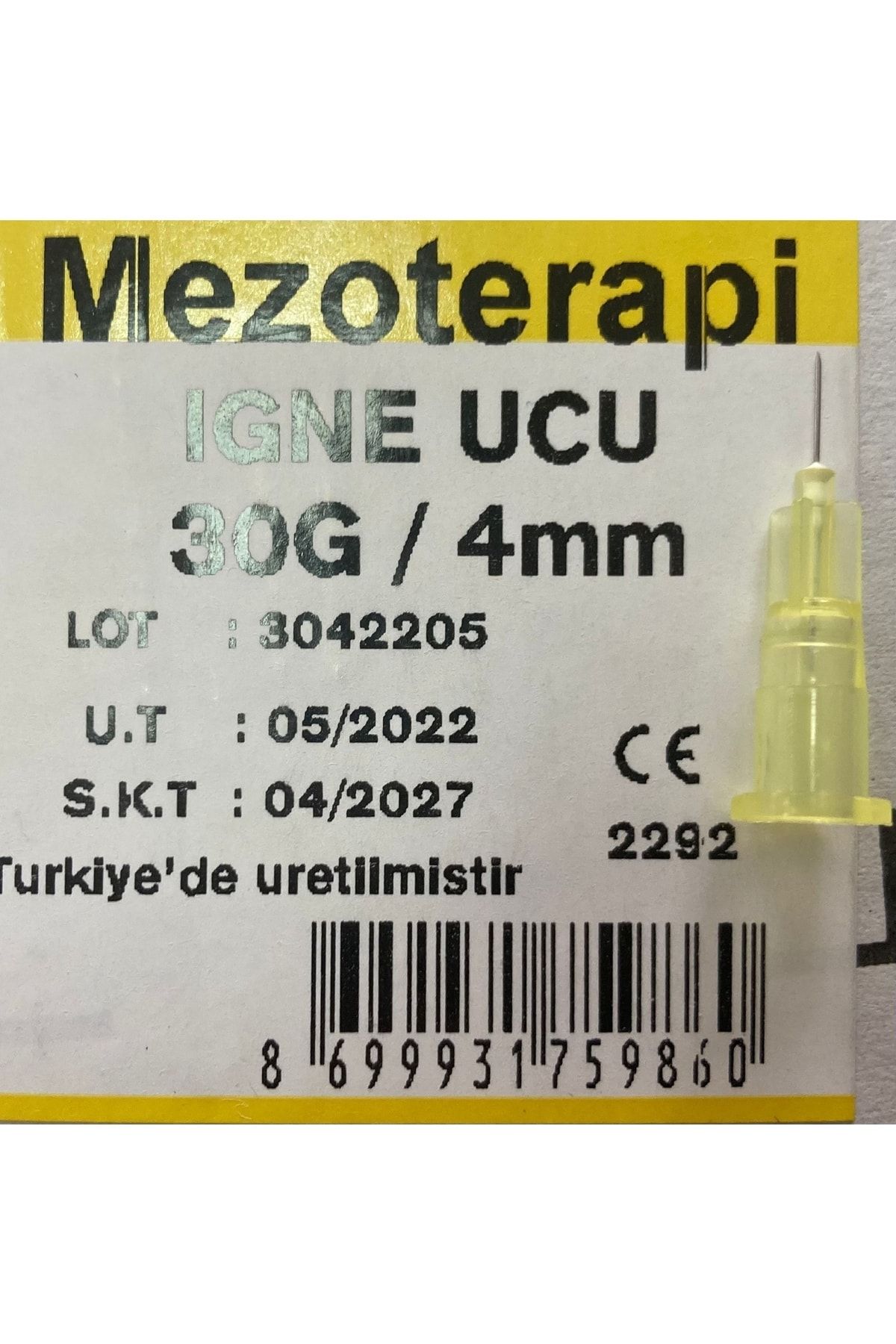 Mezoterapi İğne Ucu 30g 4mm 100 Adet_1