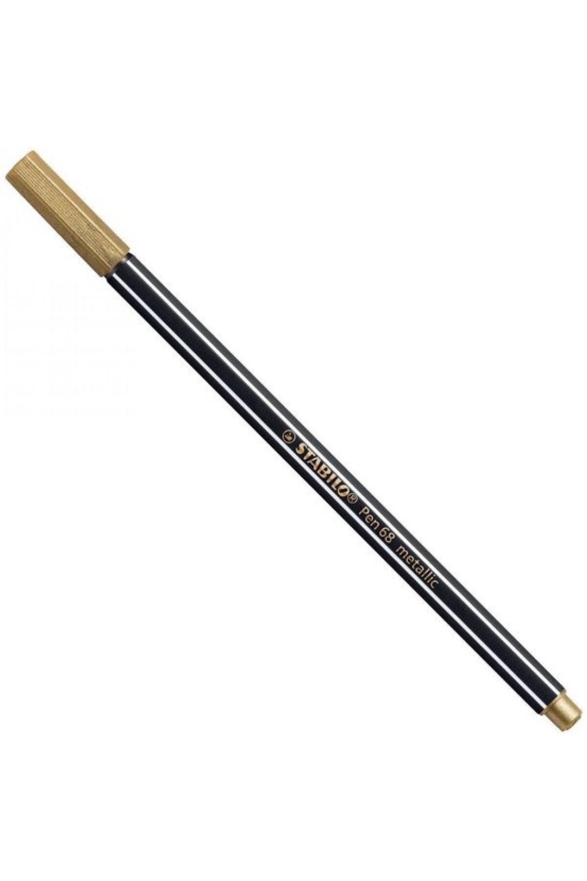 Stabilo Pen 68 Keçe Uçlu Boya Kalemi Metalik Altın 68/810 (10 Lu Paket)