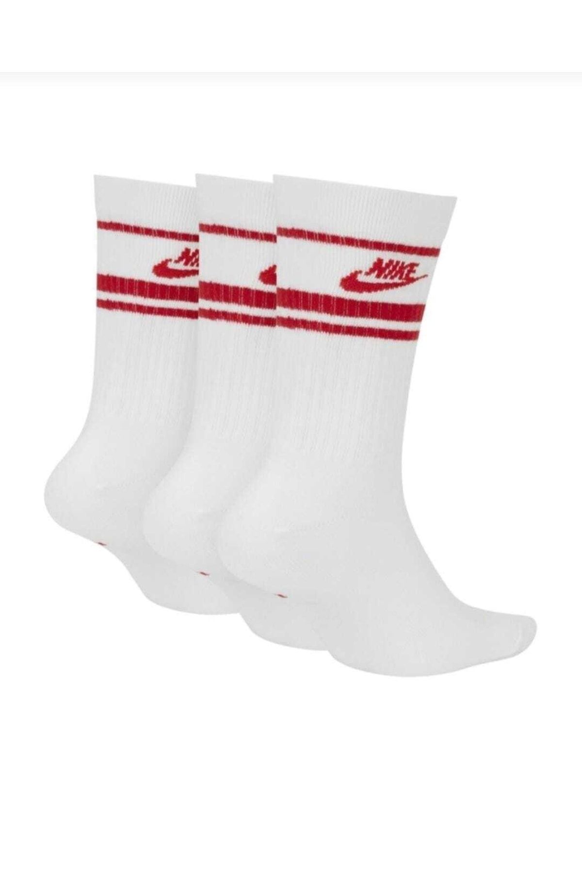 Nike Essential Stripe Beyaz 3'lü Çorap