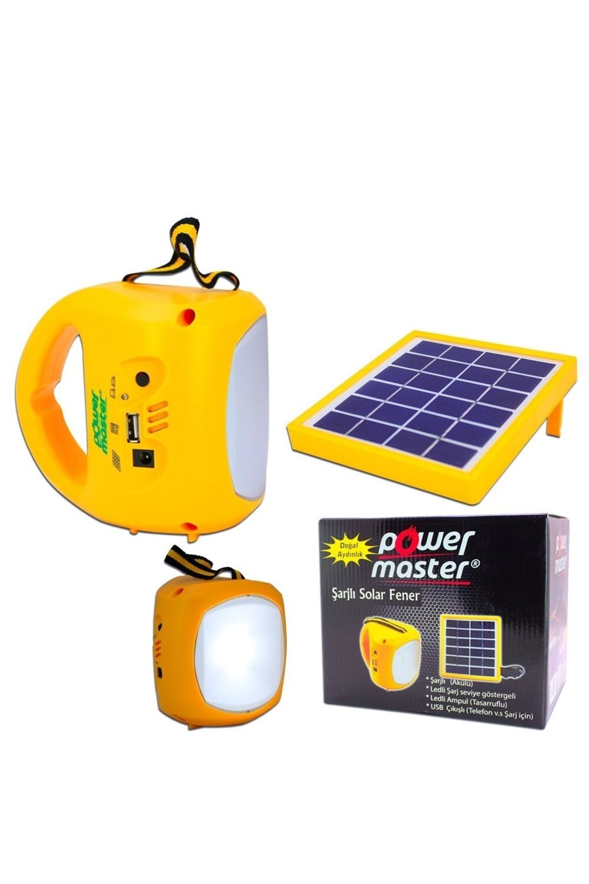 Powermaster Pm-33399 Şarjlı Solar Işıldak Aydınlatma Seti (TEK PANELLİ)
