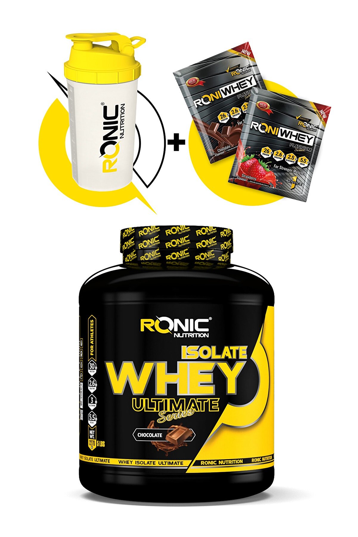 Ronic Nutrition Isolate Whey Ultimate 2270 G Kas Yapılanmasına Yardımcı Protein Tozu (çikolata Aromalı)
