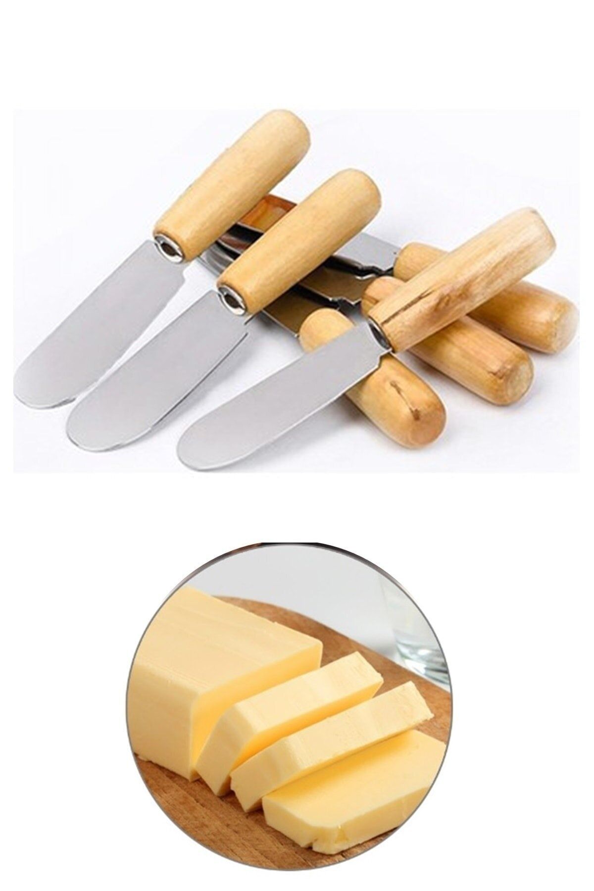 Genel Markalar Bambu Saplı Tereyağı, Reçel, Çikolata Bıçağı 6'lı Tereyağ Ve Peynir Bıçağı Reçel Bıçağı