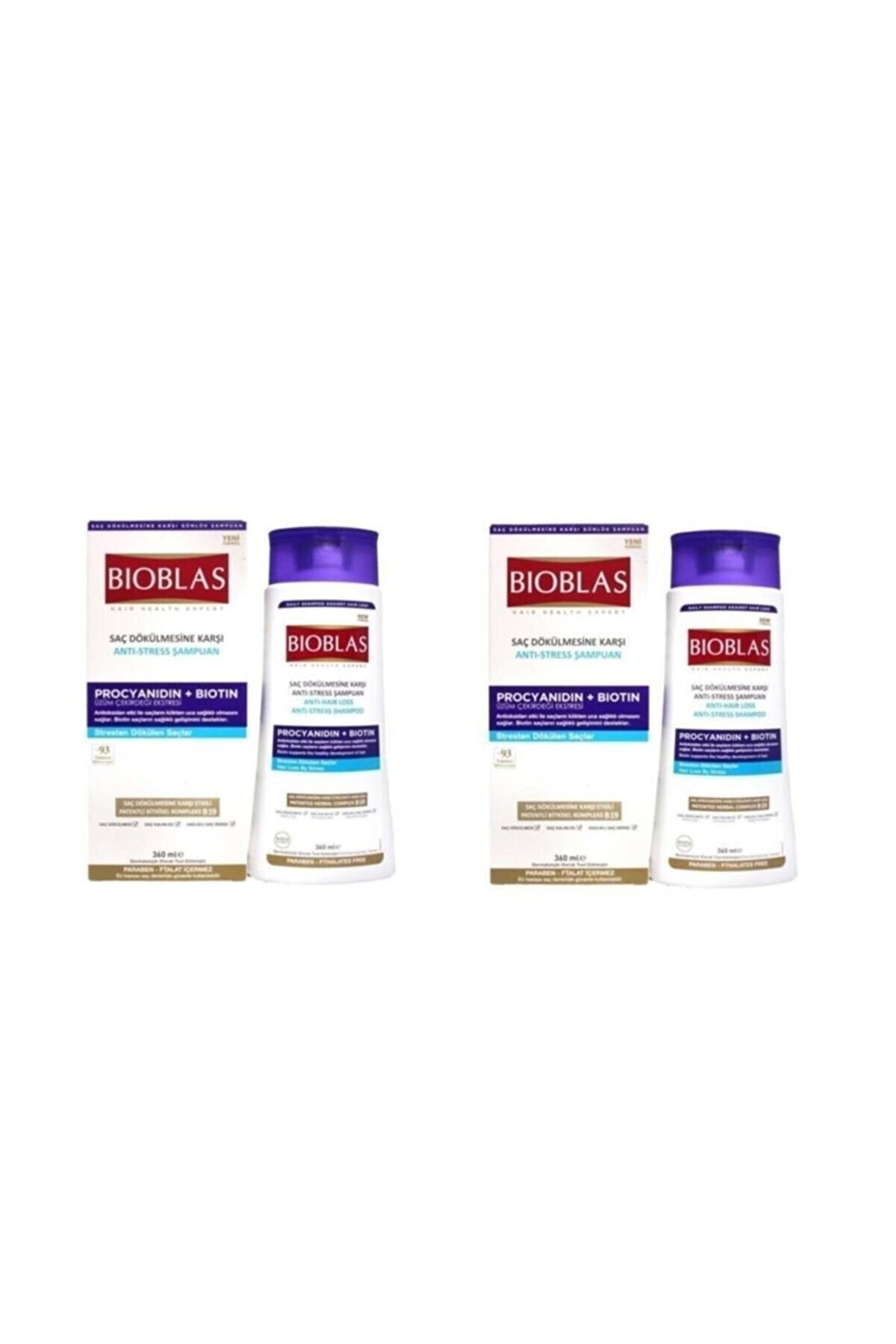 Bioblas Şampuan 360ml Procyanidin + Biotin Anti-stress Şampuanı X 2 Adet