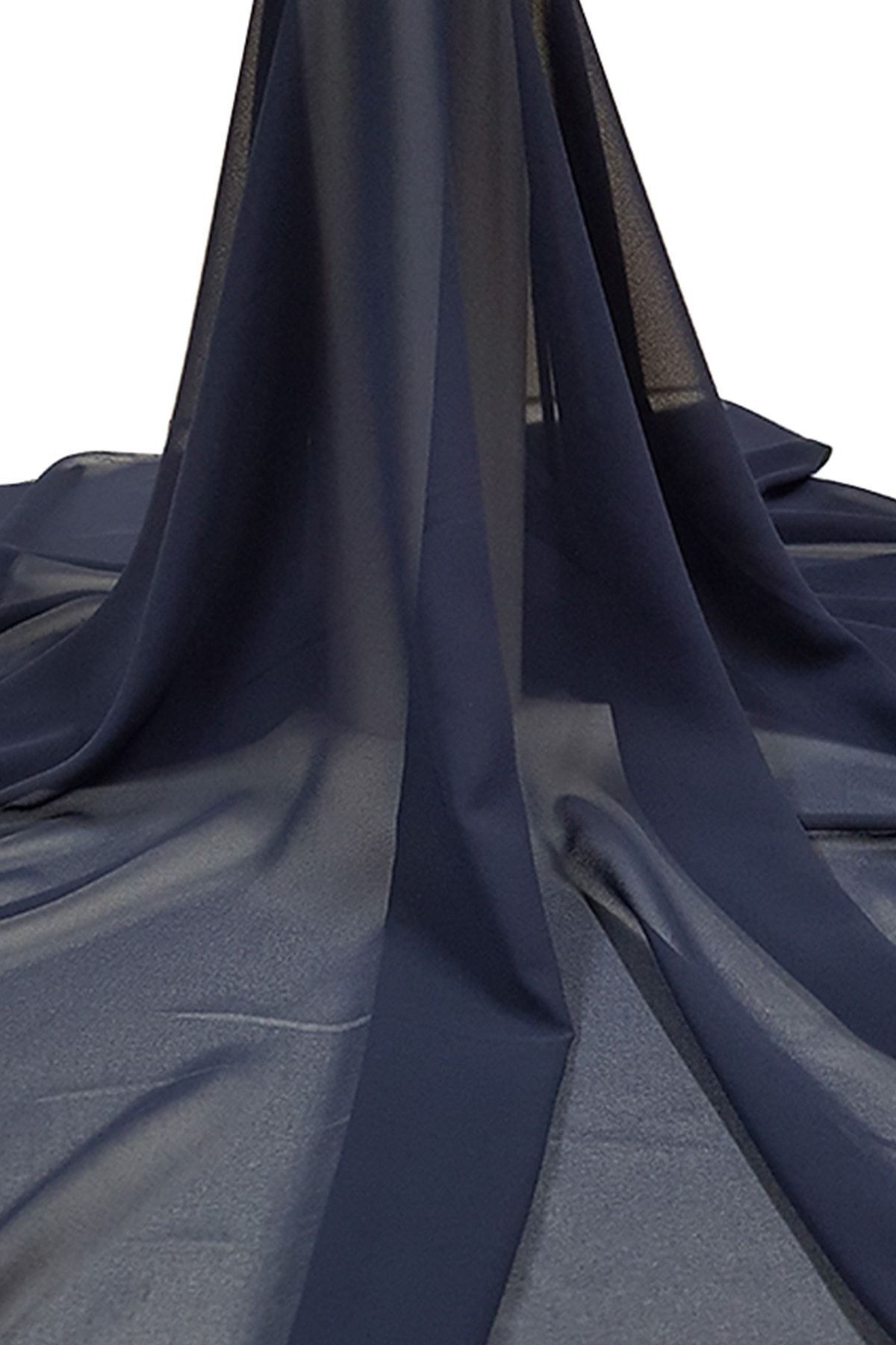 Kumaşını Seç Lacivert Multi Şifon Elbiselik Kumaş Kadın Elbiselik Kumaş 4 Metre
