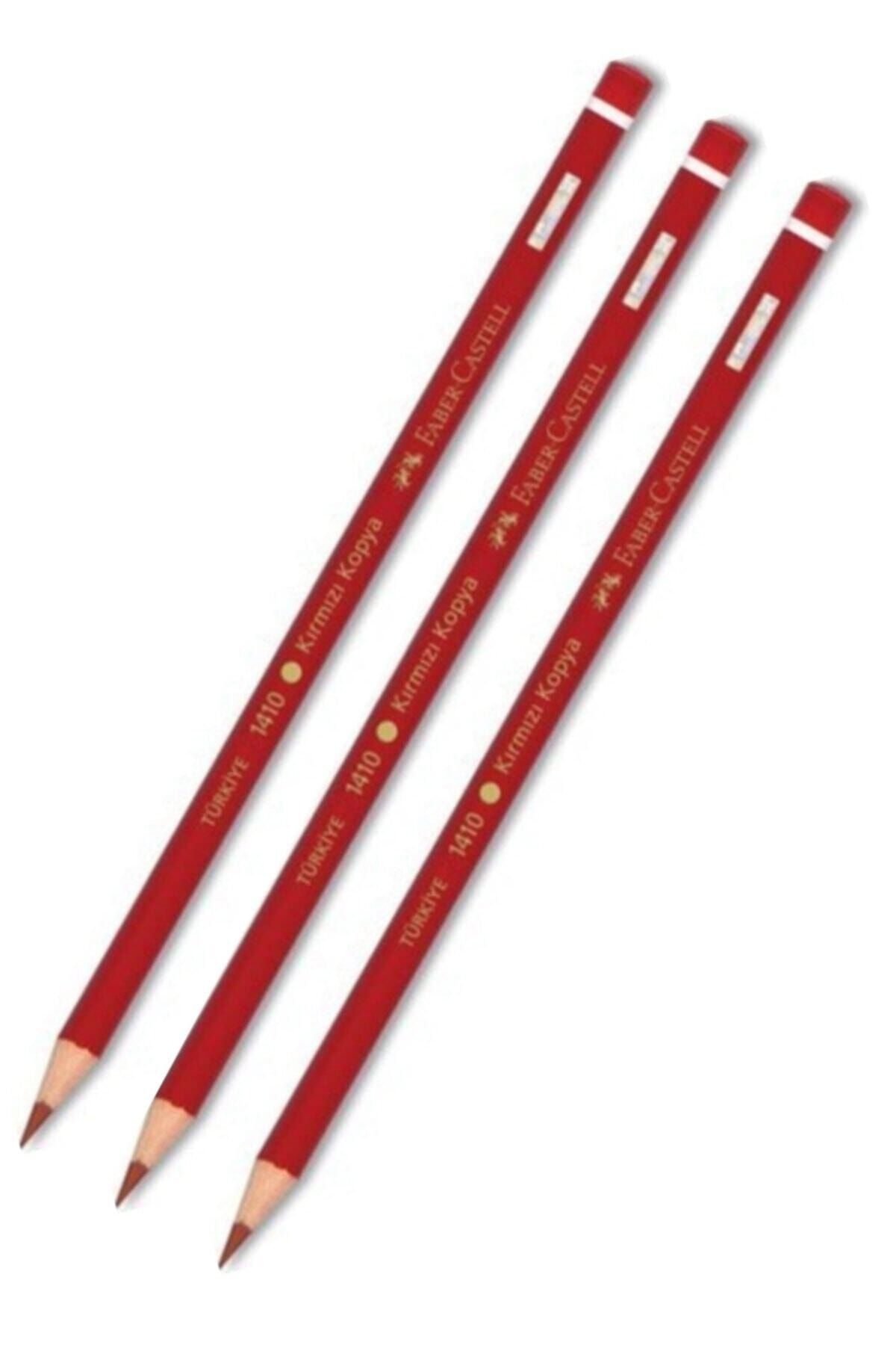 Faber Castell Kırmızı Kalem Kopya 3 Lü Başlık Kalemi