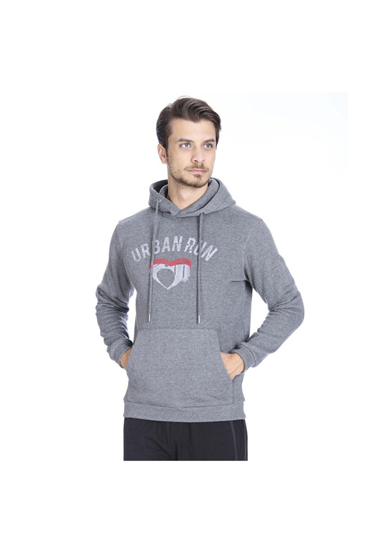 Sportive Swerun Erkek Gri Günlük Stil Sweatshirt 710719-ant