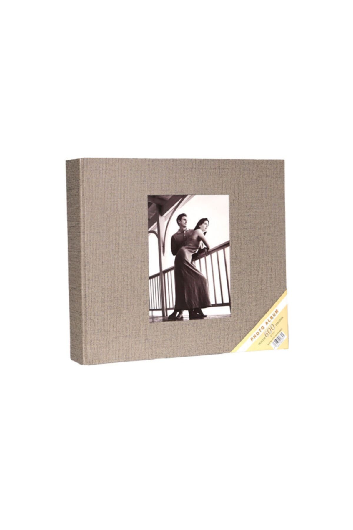 Genel Markalar Fotoğraf Albümü 600 Lük 10x15 Lüks Koton Desenli Albüm Vizon