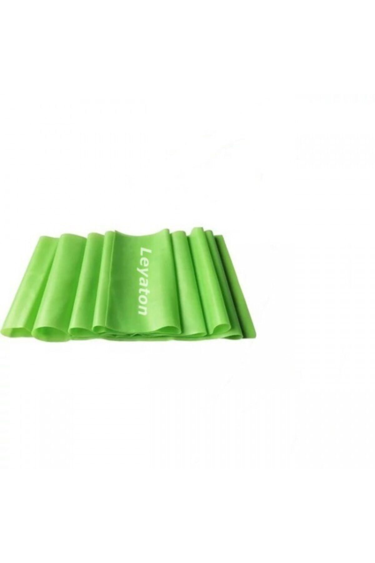 Leyaton Pilates Bandı Jimnastik Plates Lastiği 150X15 cm (Orta) Yeşil