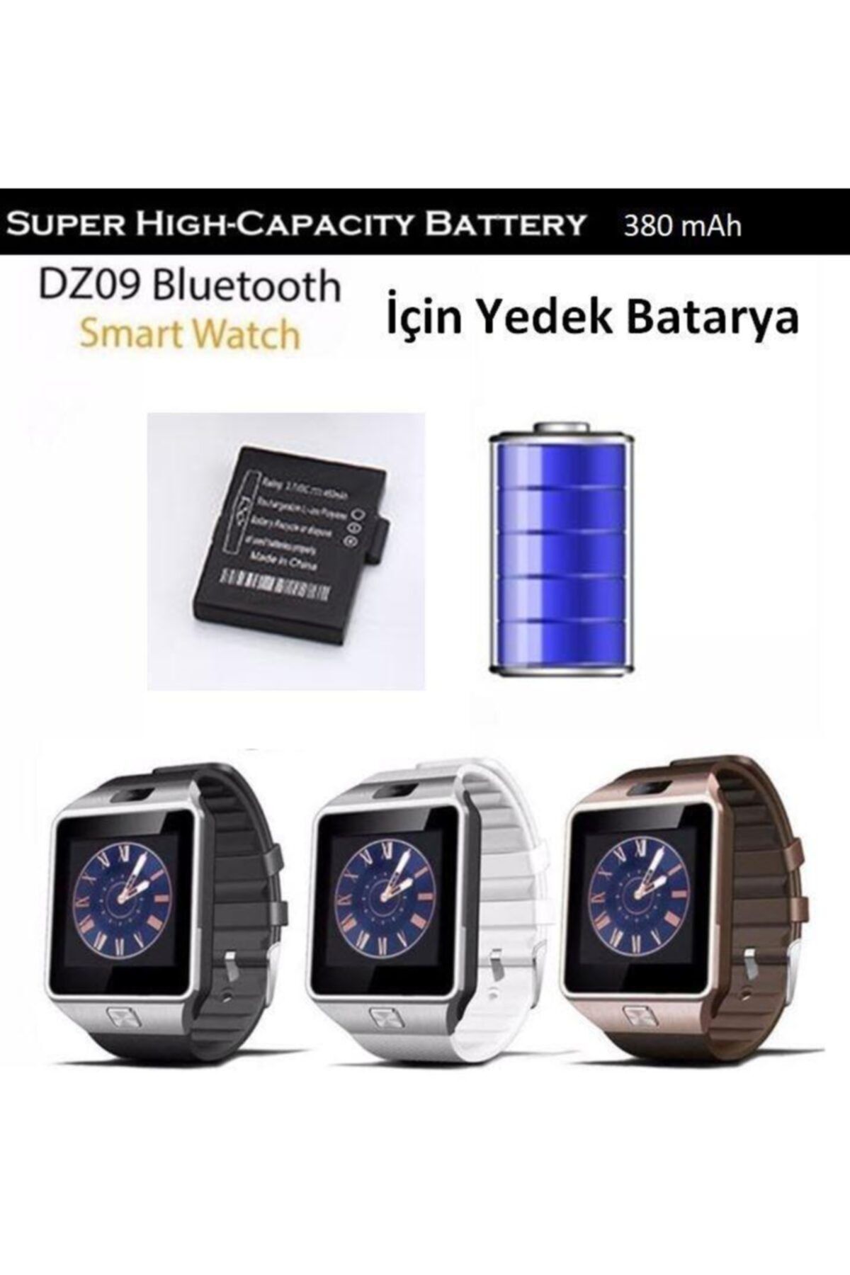 Usams Dz09 Smart Watch Bluetooth Akıllı Saat Için 380 Mah Yedek Batarya Pil