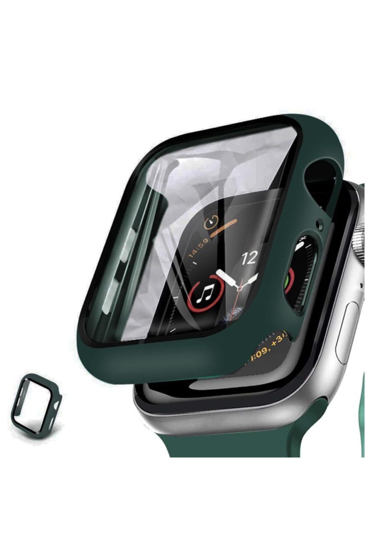 Cimricik Apple Watch 44 Mm 360 Derece Koruyucu Kılıf + Temperli Cam Ekran Koruyucu