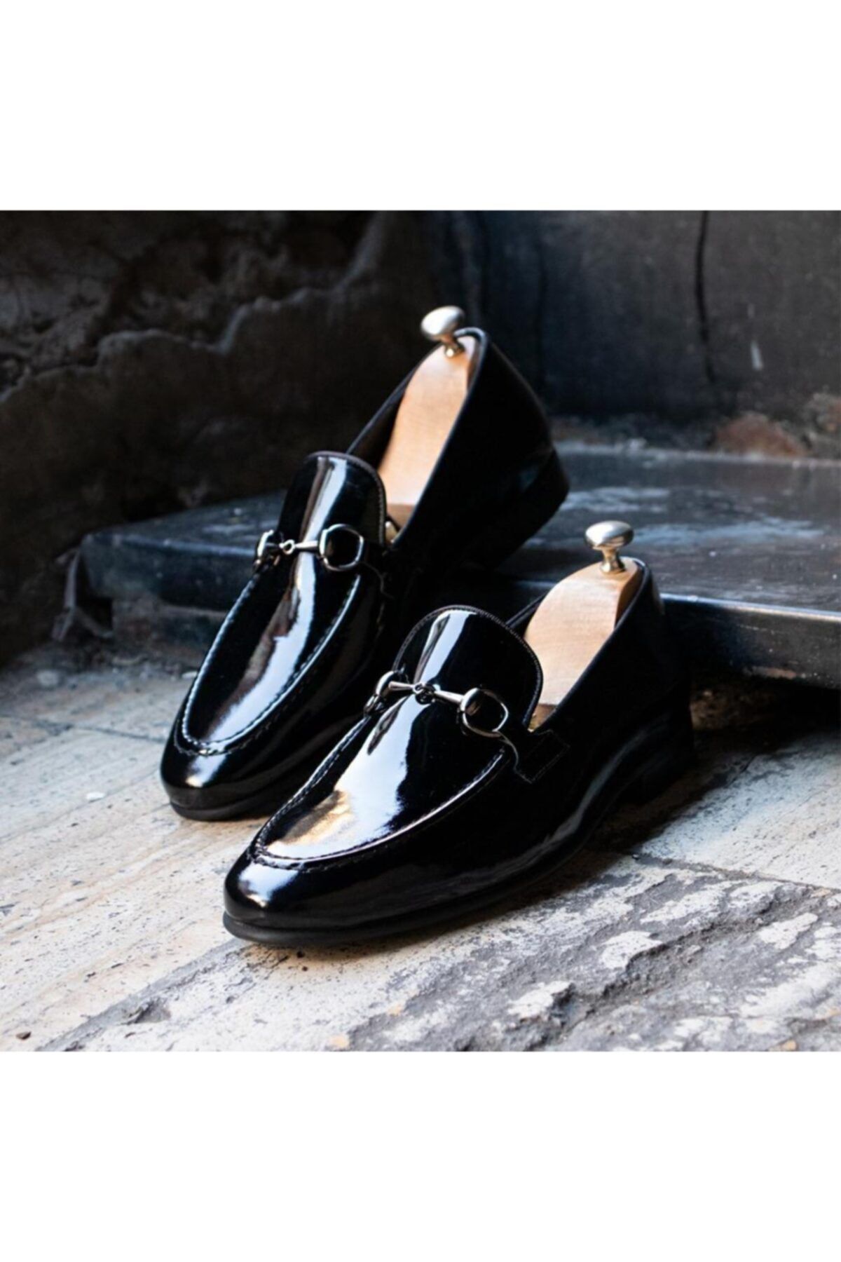 İBAY Just Erkek Siyah Rugan Deri Klasik Ayakkabı