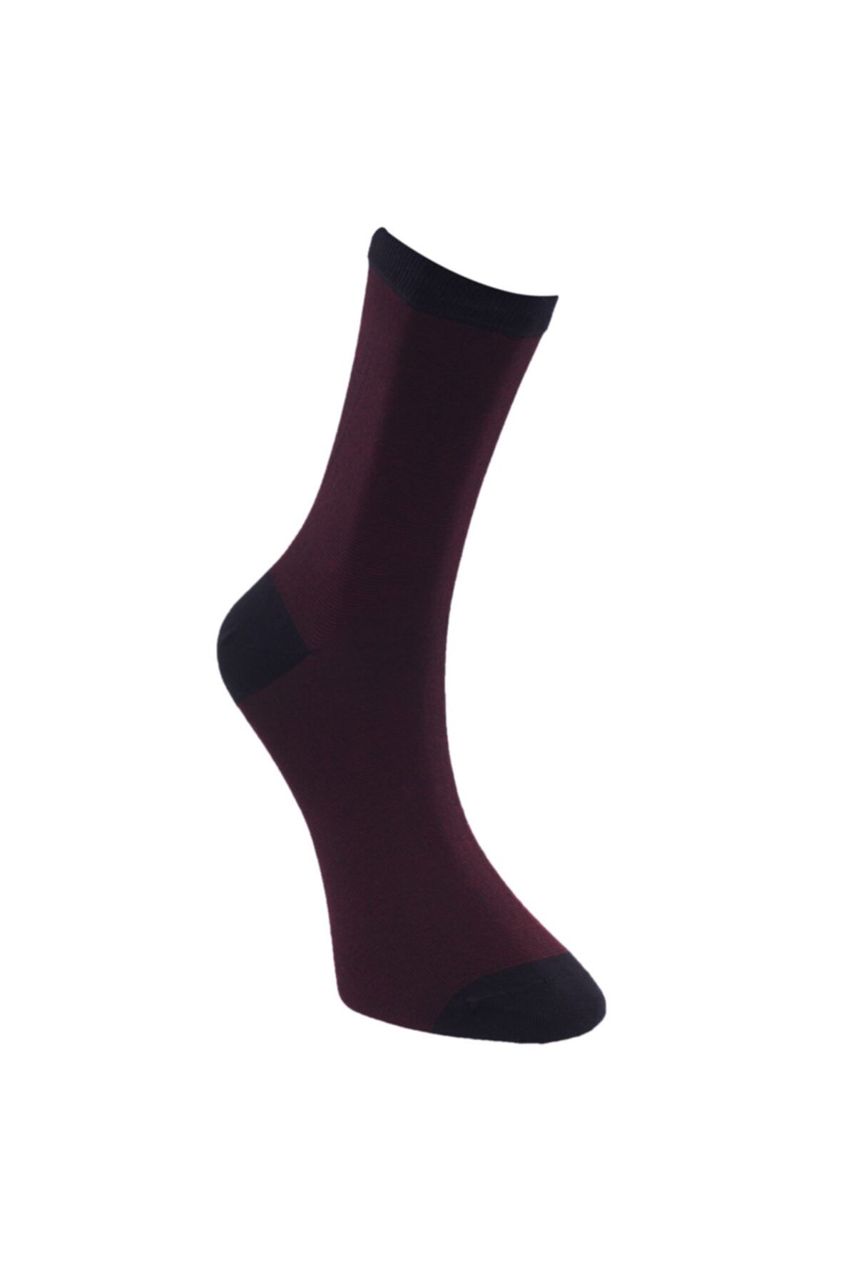 Altınyıldız Classics Erkek Siyah-bordo Desenli Çorap