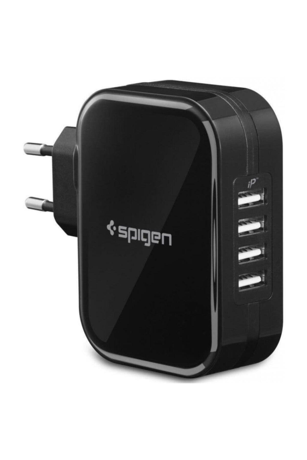 Spigen Essential 34W Hızlı Şarj Cihazı 4 Port USB (5V 6.8A) iP  Duvar Şarjı F401 Black - 000AD23962