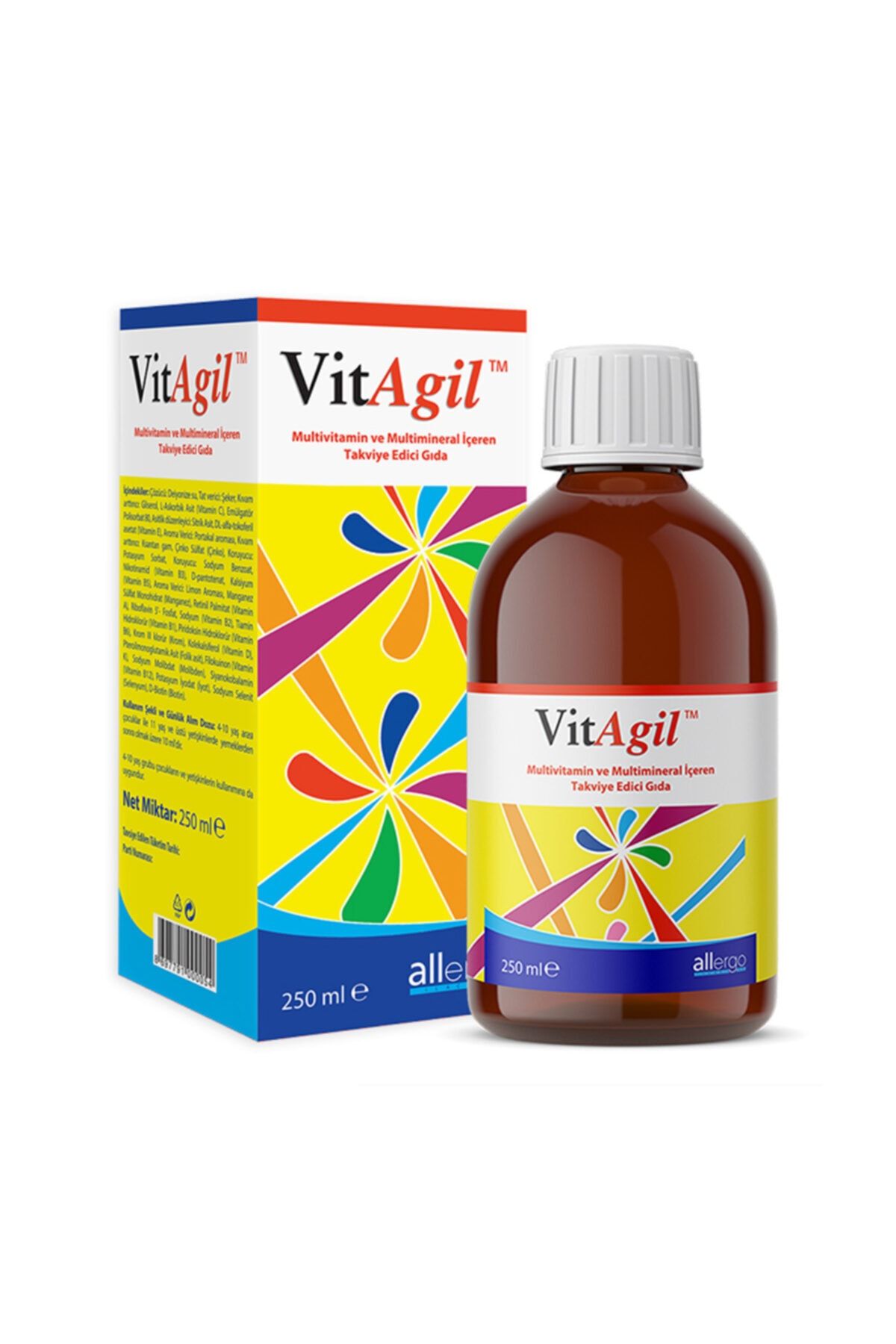 Allergo Vitagil Multivitamin & Multimineral Şurup 250 Ml