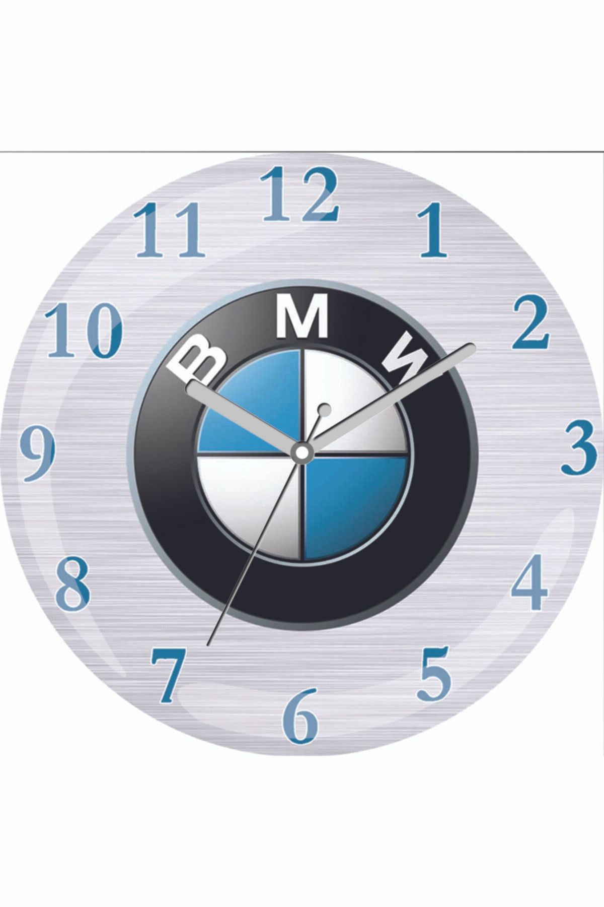 3M Bmw Logo Sessiz Akar Bombeli Gerçek Cam Duvar Saati